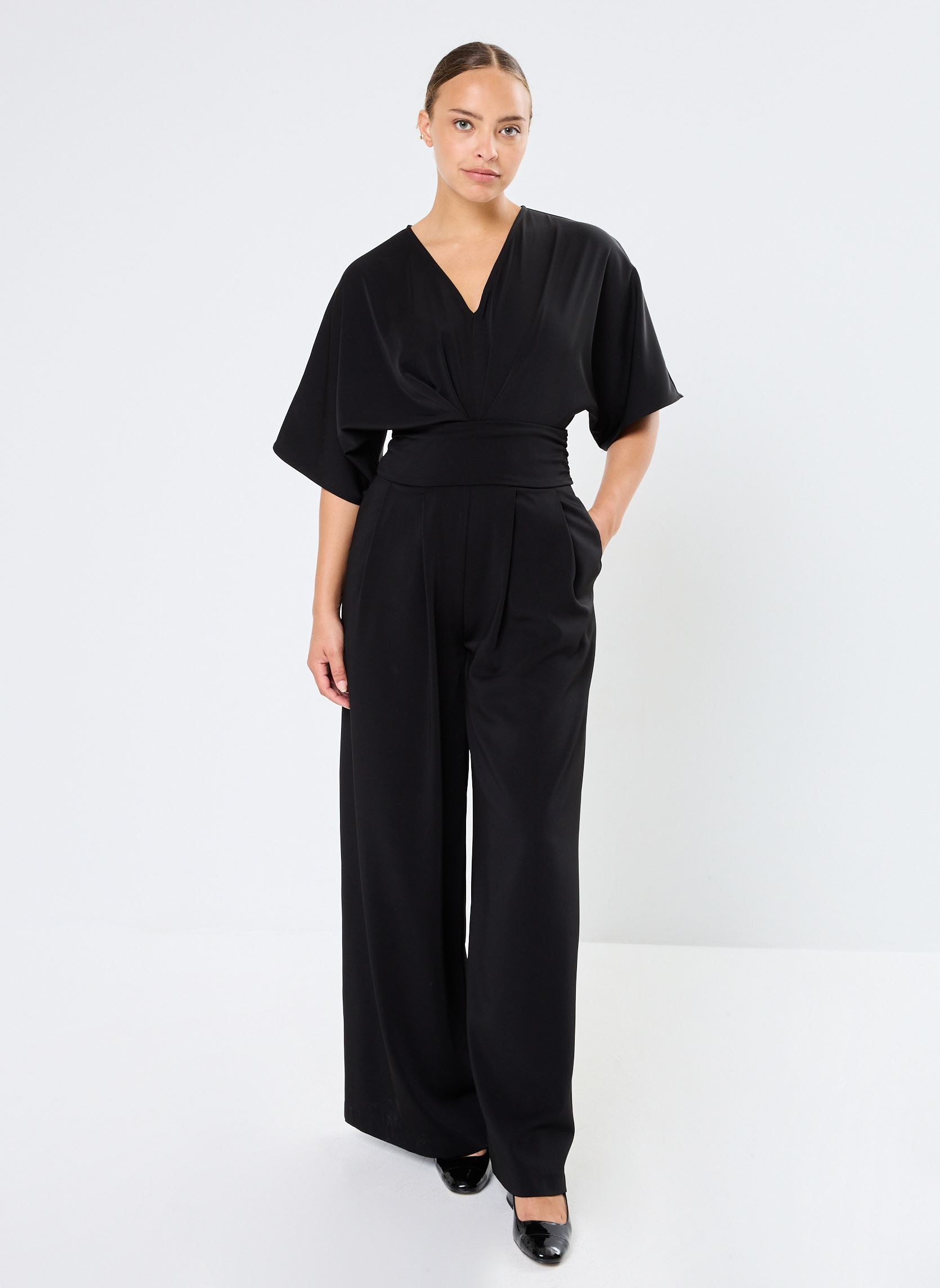 Tute pantalone VILENS 2/4 JUMPSUIT/ROU donna nero Vila Tute pantalone VILENS 2/4 JUMPSUIT/ROU donna nero Meteorite