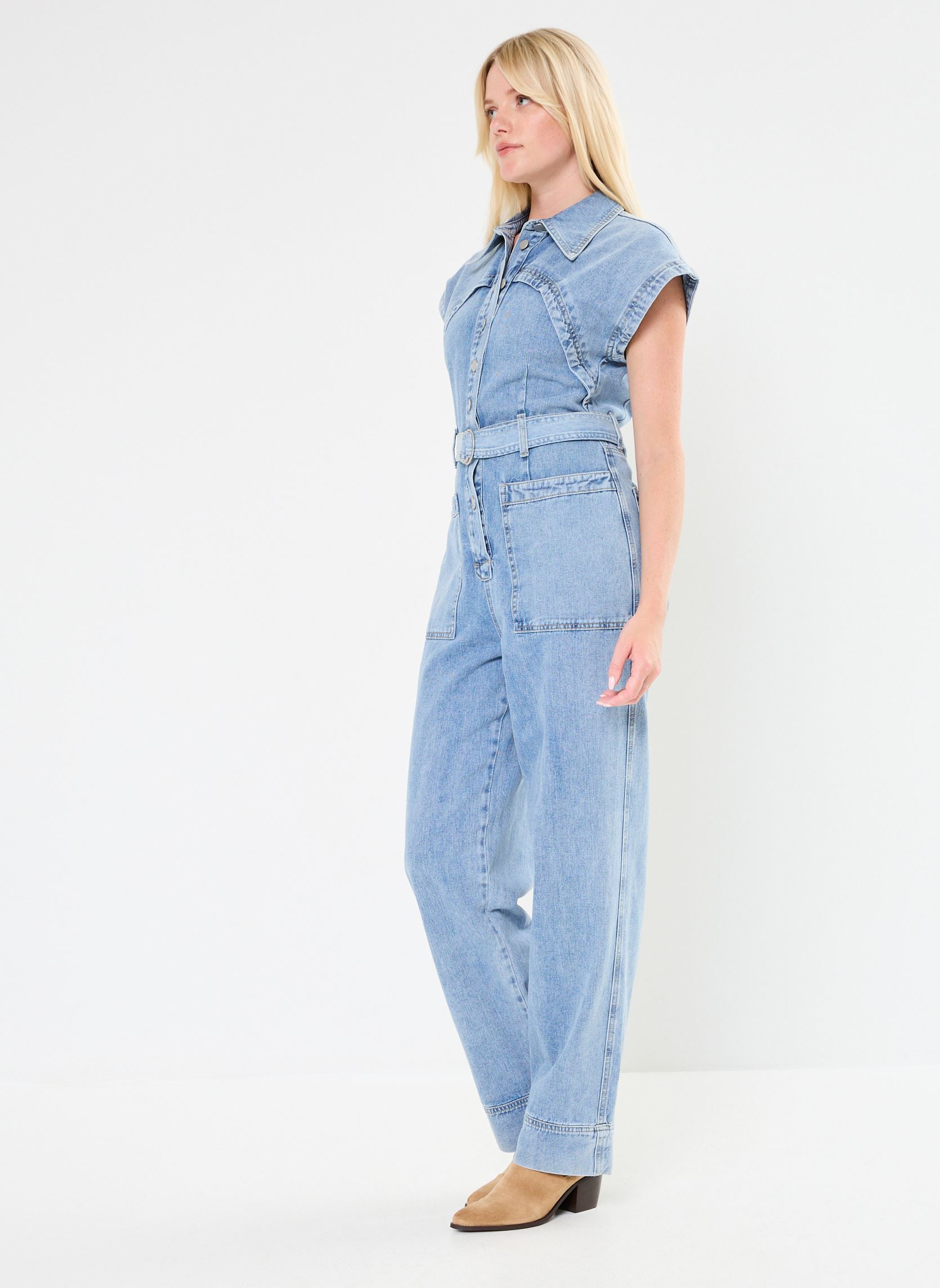 Combinaisons pantalon VIMARI S/L DENIM JUMPSUIT/ROU femme bleu Vila Combinaisons pantalon VIMARI S/L DENIM JUMPSUIT/ROU femme bleu LIGHT BLUE DENIM