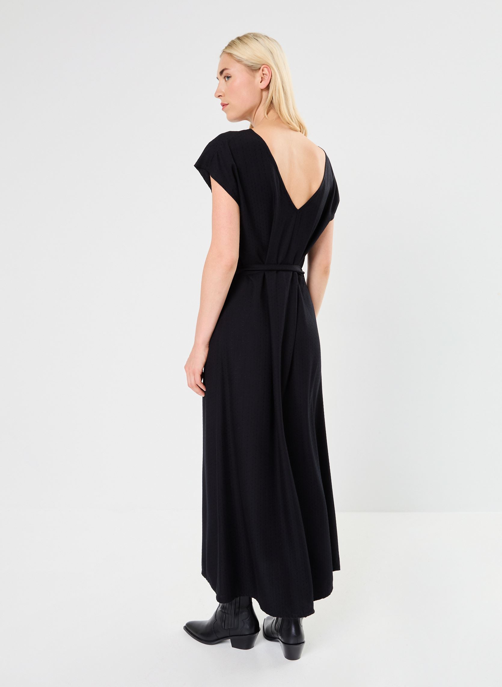 Robes longues VINENSA C/S V-NECK ANKLE DRESS/LS femme noir Vila Robes longues VINENSA C/S V-NECK ANKLE DRESS/LS femme noir Black
