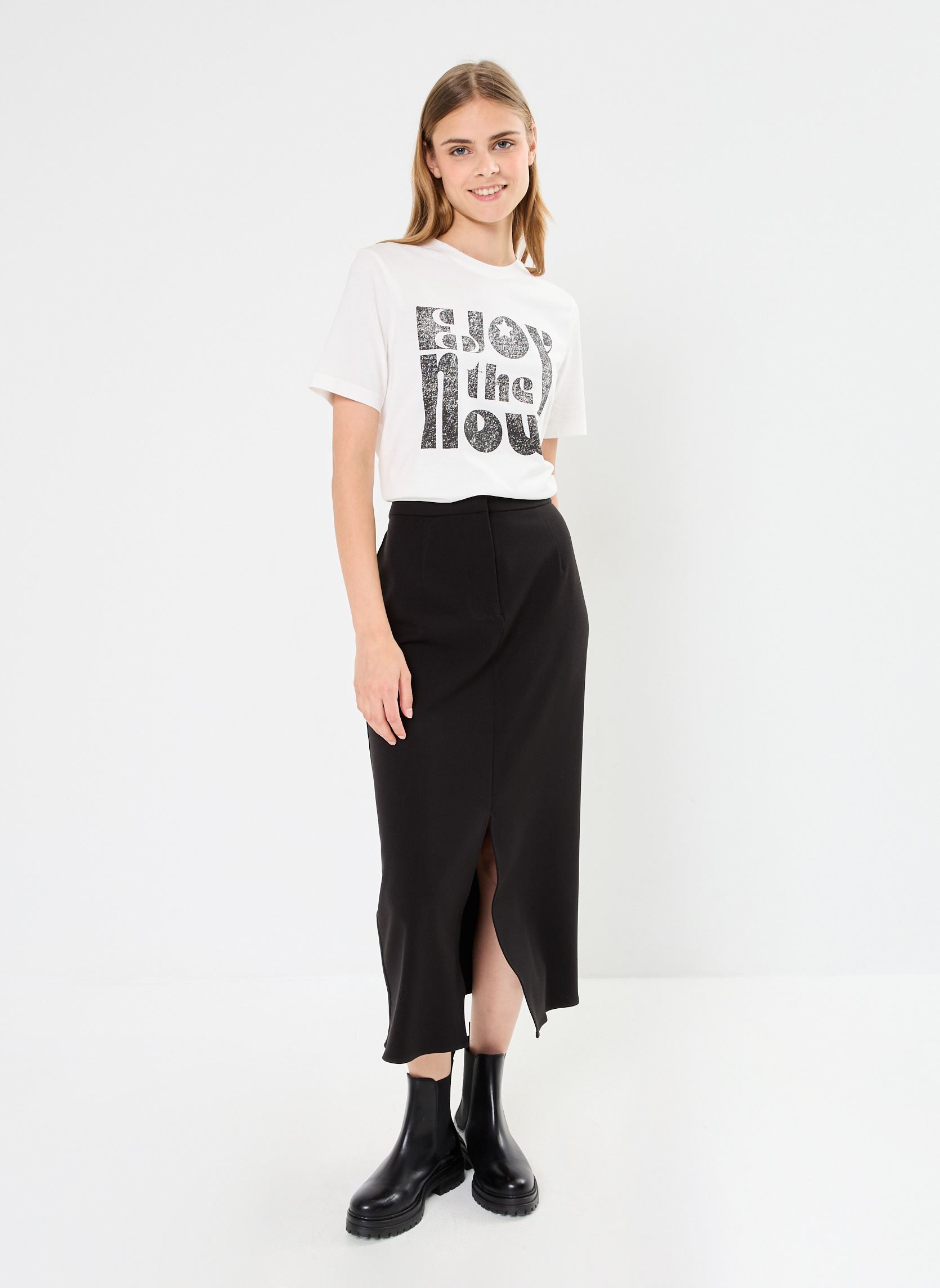 Lange rokken VIVARONE HW LONG SKIRT - NOOS dames zwart Vila Lange rokken VIVARONE HW LONG SKIRT - NOOS dames zwart Black