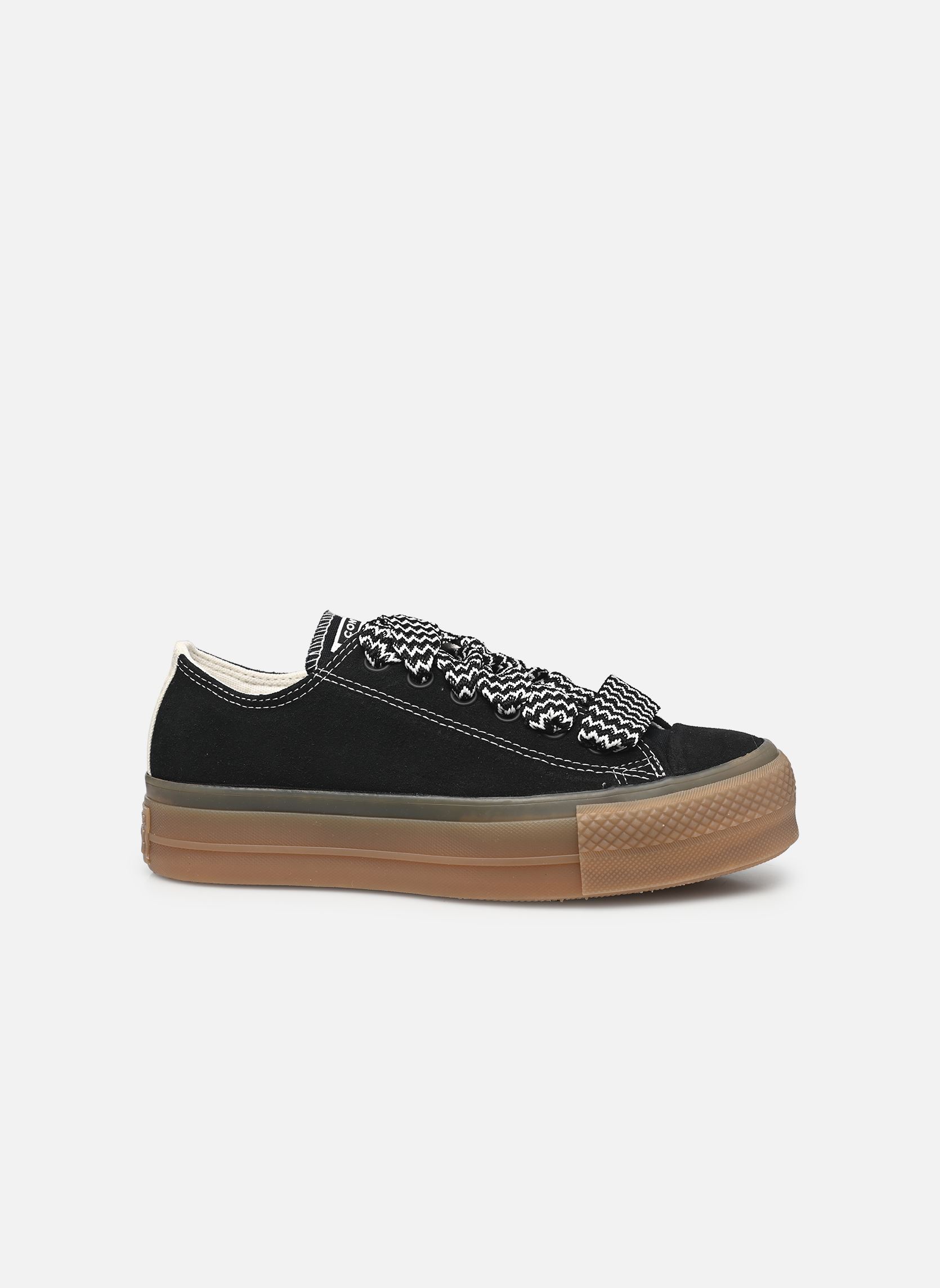 Baskets Chuck Taylor All Star Lift Suede Ox femme noir Converse Baskets Chuck Taylor All Star Lift Suede Ox femme noir BLACK/EGRET/LIGHT BROWN