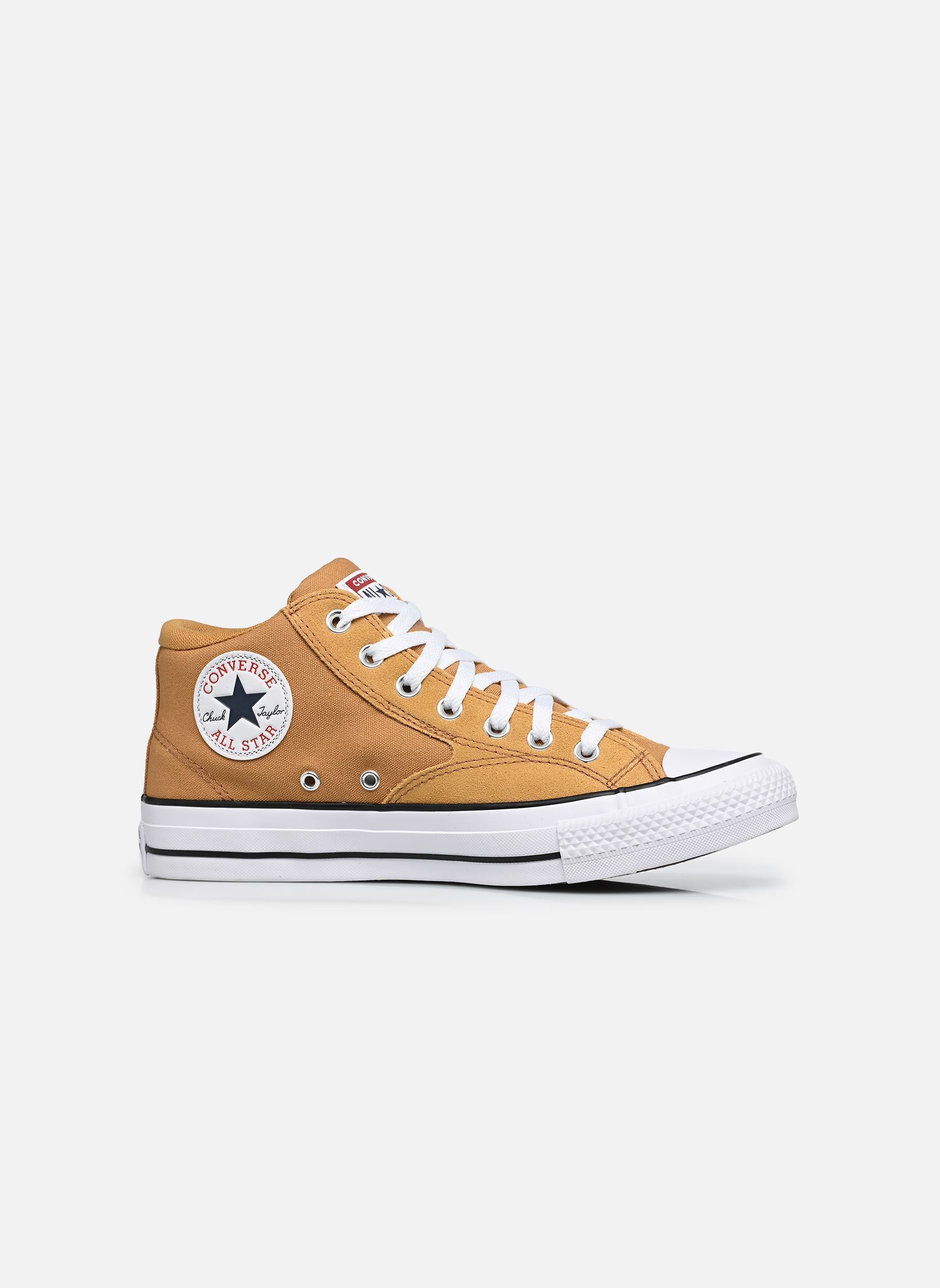 Leinen-Sneaker Chuck Taylor All Star Malden Street Mid herren braun Converse Leinen-Sneaker Chuck Taylor All Star Malden Street Mid herren braun HONEY STICK/WHITE/NAVY