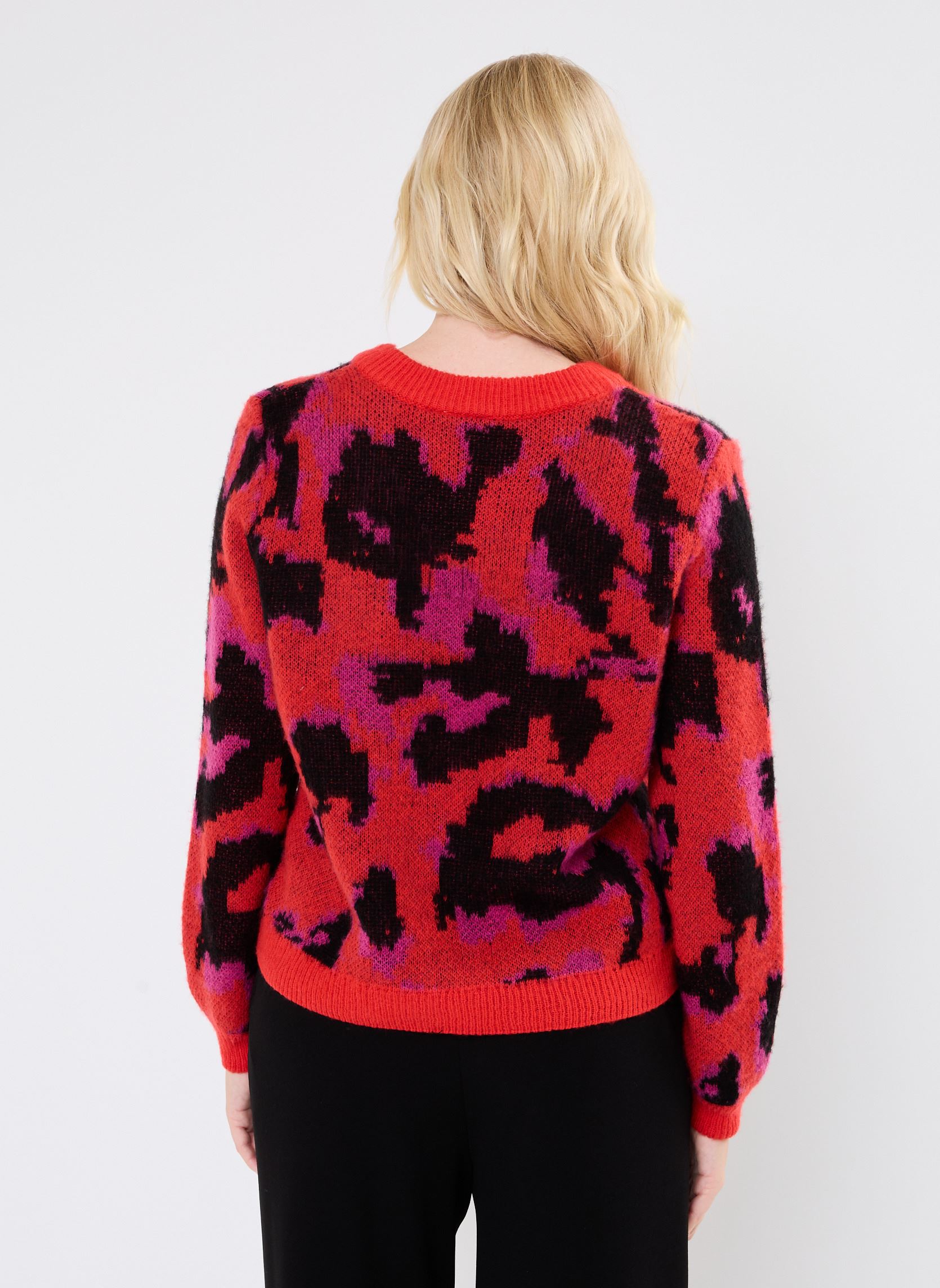 Pullover VICENTA V-NECK LS JACQUARD KNIT TOPR damen mehrfarbig Vila Pullover VICENTA V-NECK LS JACQUARD KNIT TOPR damen mehrfarbig Tomato