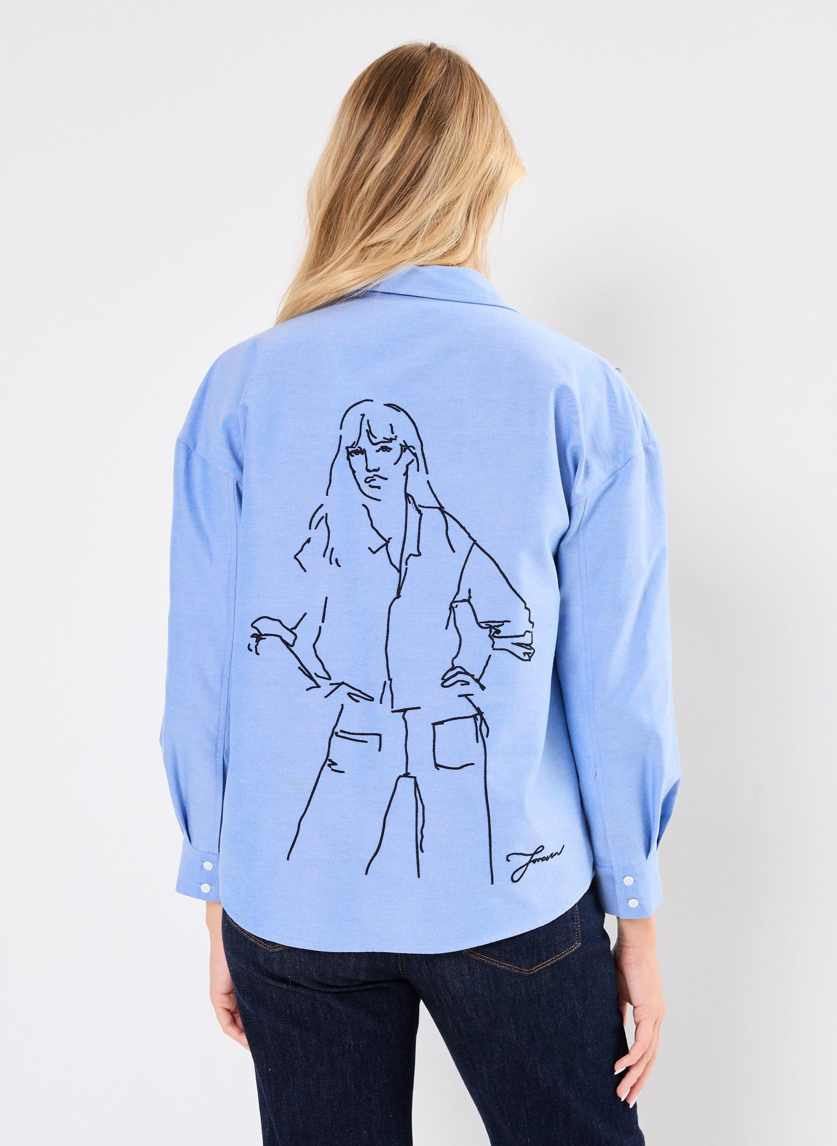 Langarm-Hemden VIDRISA LS WOMAN EMB OVERSIZE SHIRT/C29 damen blau Vila Langarm-Hemden VIDRISA LS WOMAN EMB OVERSIZE SHIRT/C29 damen blau BLUE YONDER