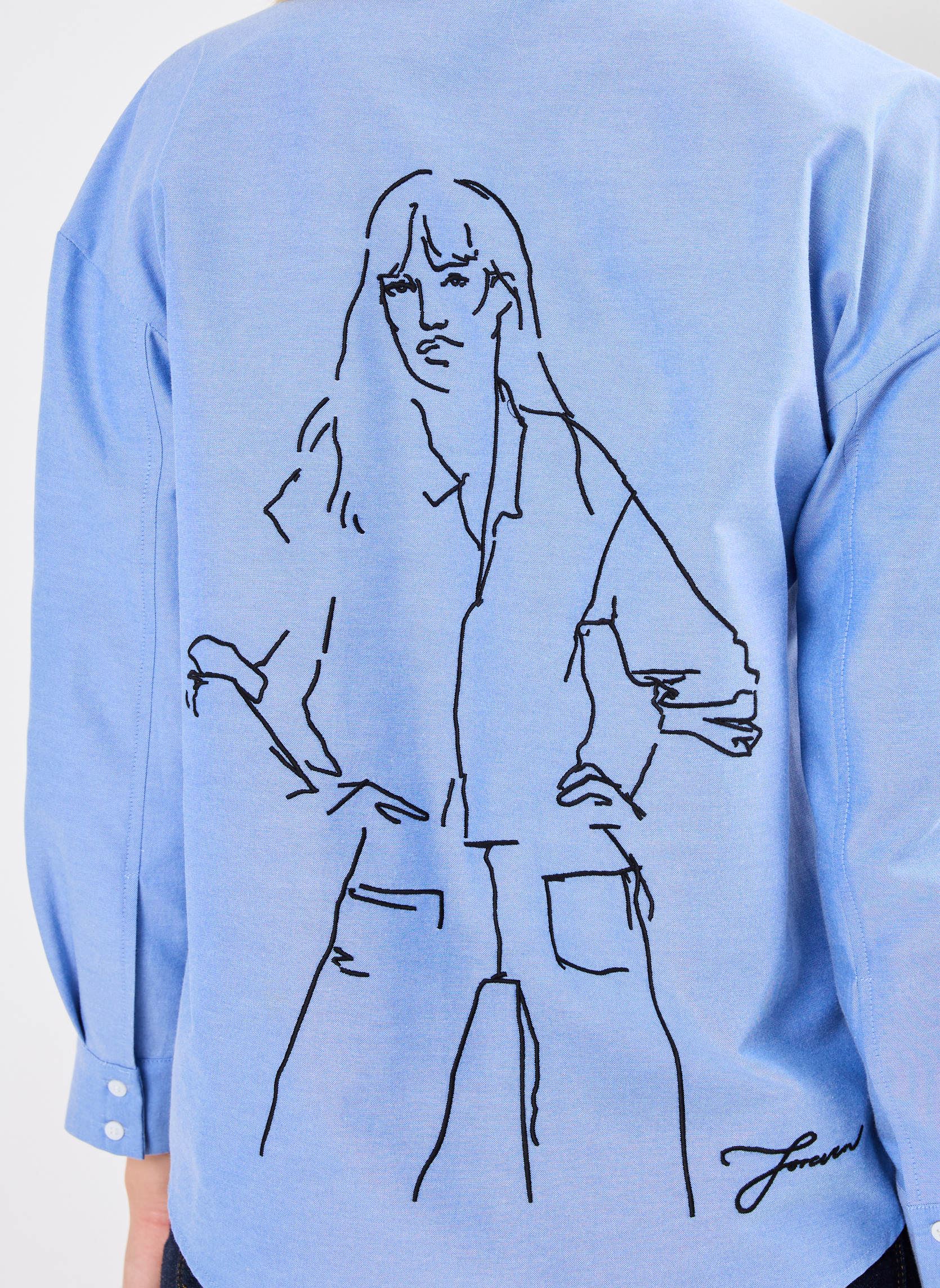 Langarm-Hemden VIDRISA LS WOMAN EMB OVERSIZE SHIRT/C29 damen blau Vila Langarm-Hemden VIDRISA LS WOMAN EMB OVERSIZE SHIRT/C29 damen blau BLUE YONDER