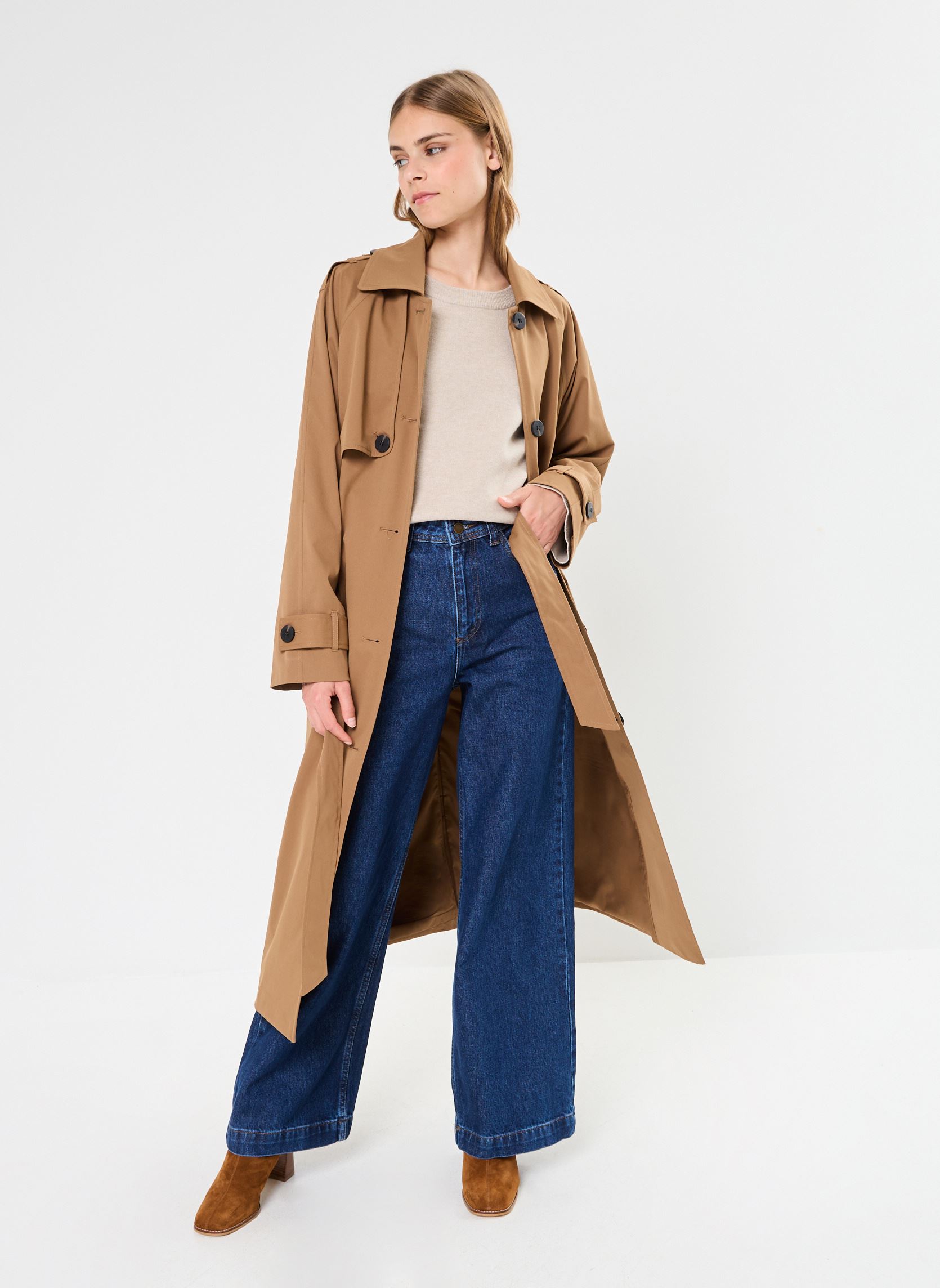 Trench-coats VIEMELIE L/S TRENCHCOAT/R femme marron Vila Trench-coats VIEMELIE L/S TRENCHCOAT/R femme marron Rubber