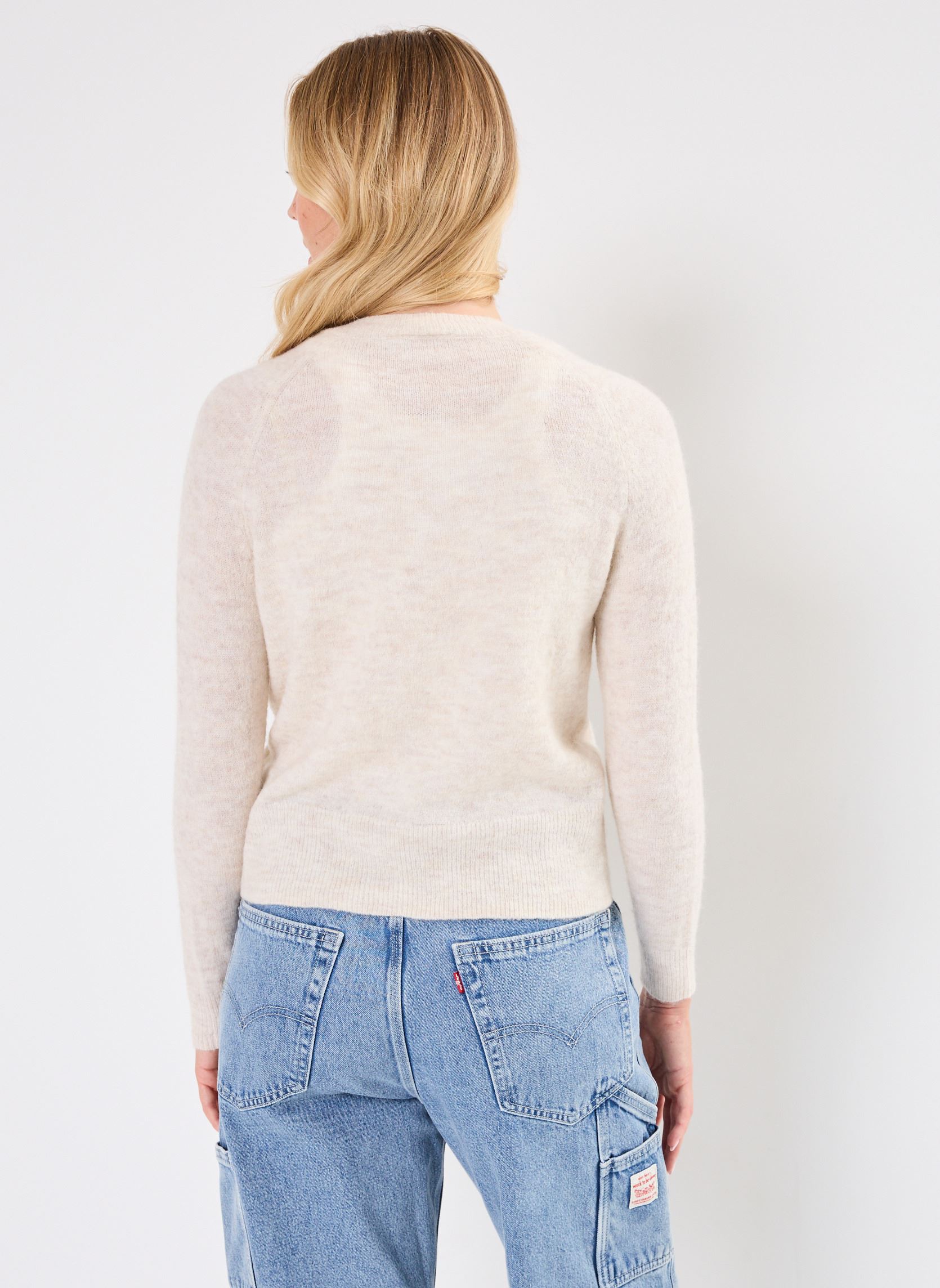 Strickjacken und Westen VIJULAJA O-NECK L/S KNIT CARDIGAN damen beige Vila Strickjacken und Westen VIJULAJA O-NECK L/S KNIT CARDIGAN damen beige Super Light Natural Melan