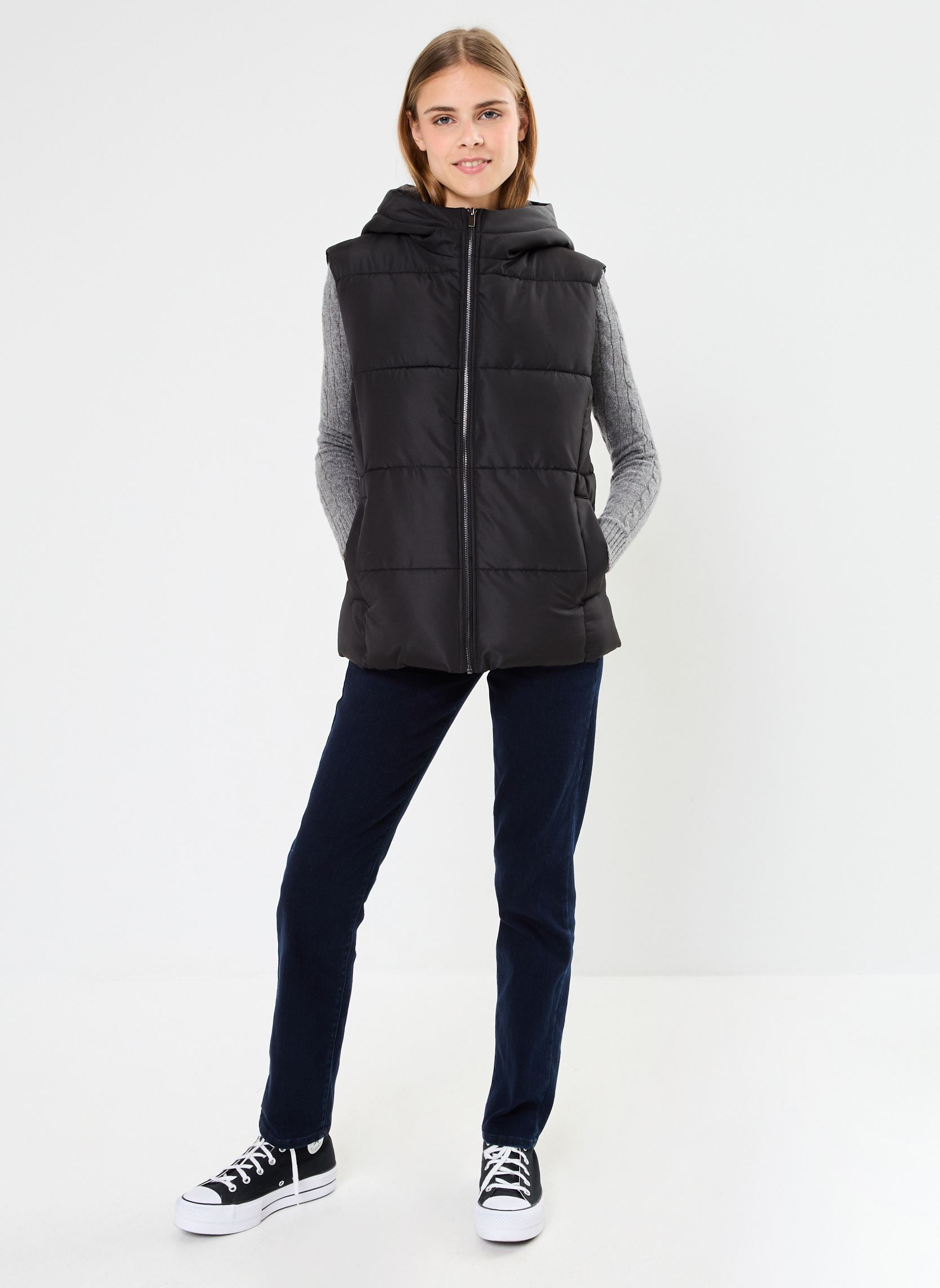Daunenwesten VIKARLA SHORT PUFFER VEST - NOOS damen schwarz Vila Daunenwesten VIKARLA SHORT PUFFER VEST - NOOS damen schwarz Black