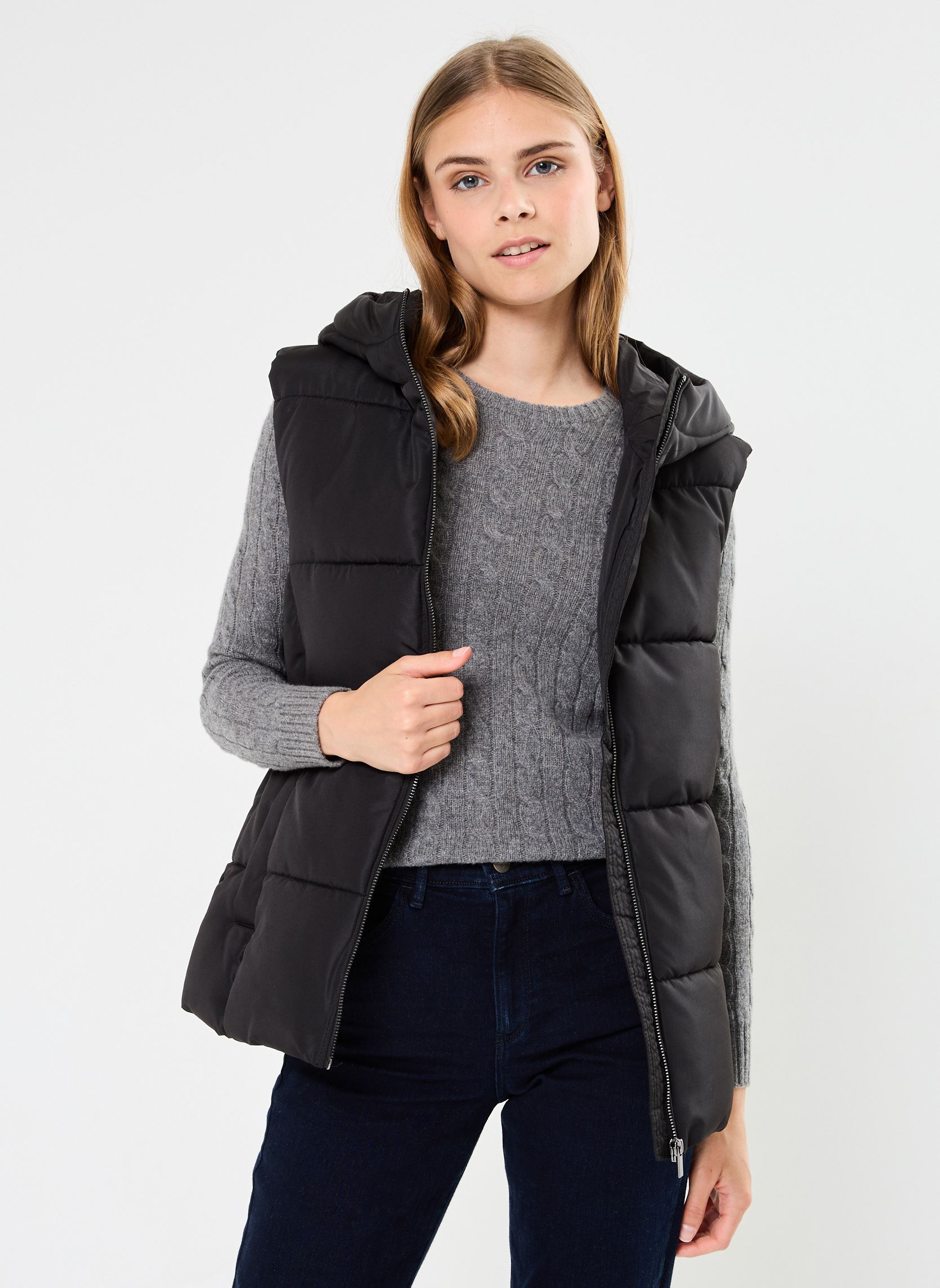 Daunenwesten VIKARLA SHORT PUFFER VEST - NOOS damen schwarz Vila Daunenwesten VIKARLA SHORT PUFFER VEST - NOOS damen schwarz Black