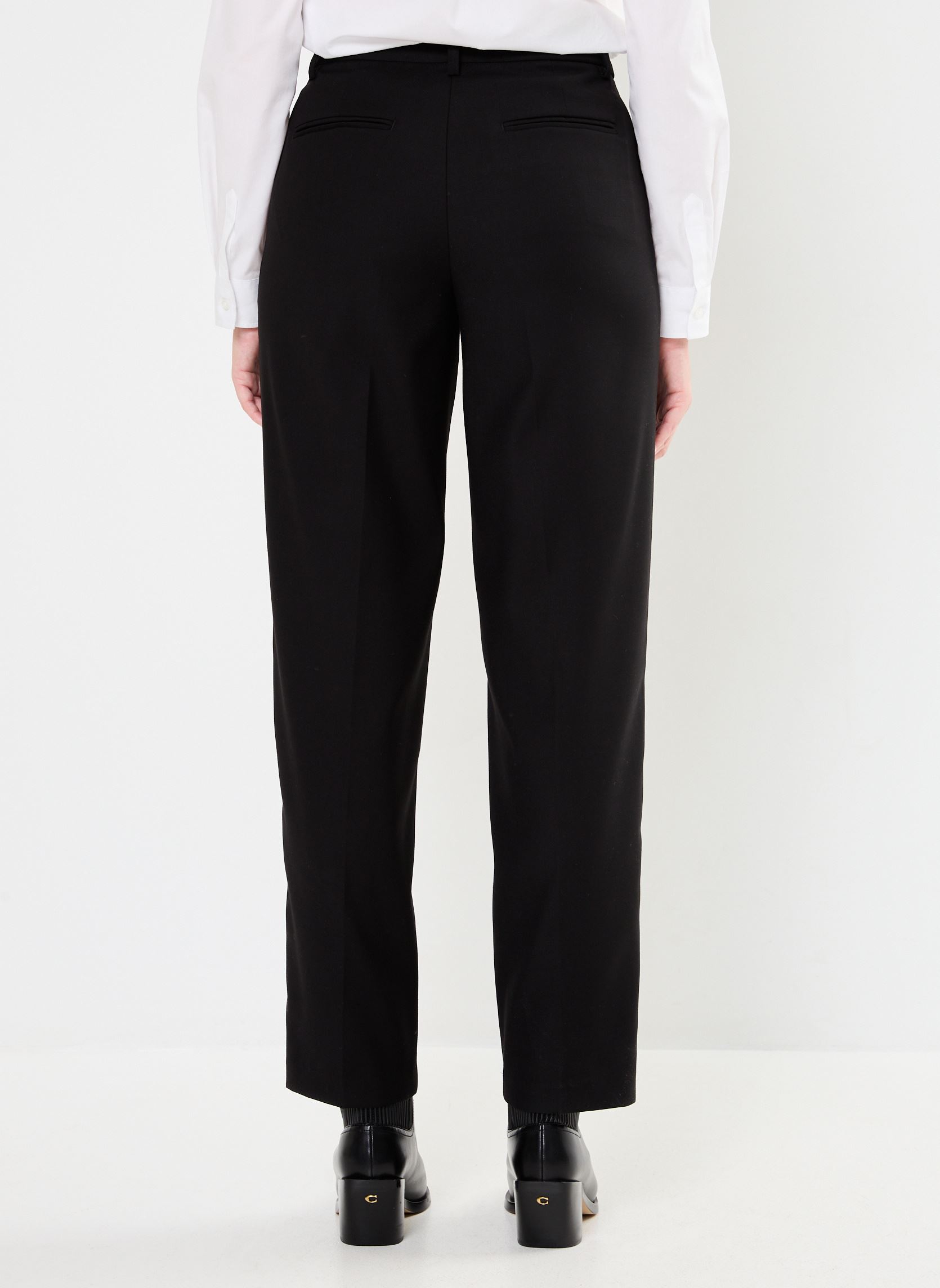 Rechte broeken VISARINAS RW TAPERED TROUSER/ROU dames zwart Vila Rechte broeken VISARINAS RW TAPERED TROUSER/ROU dames zwart METEORITE