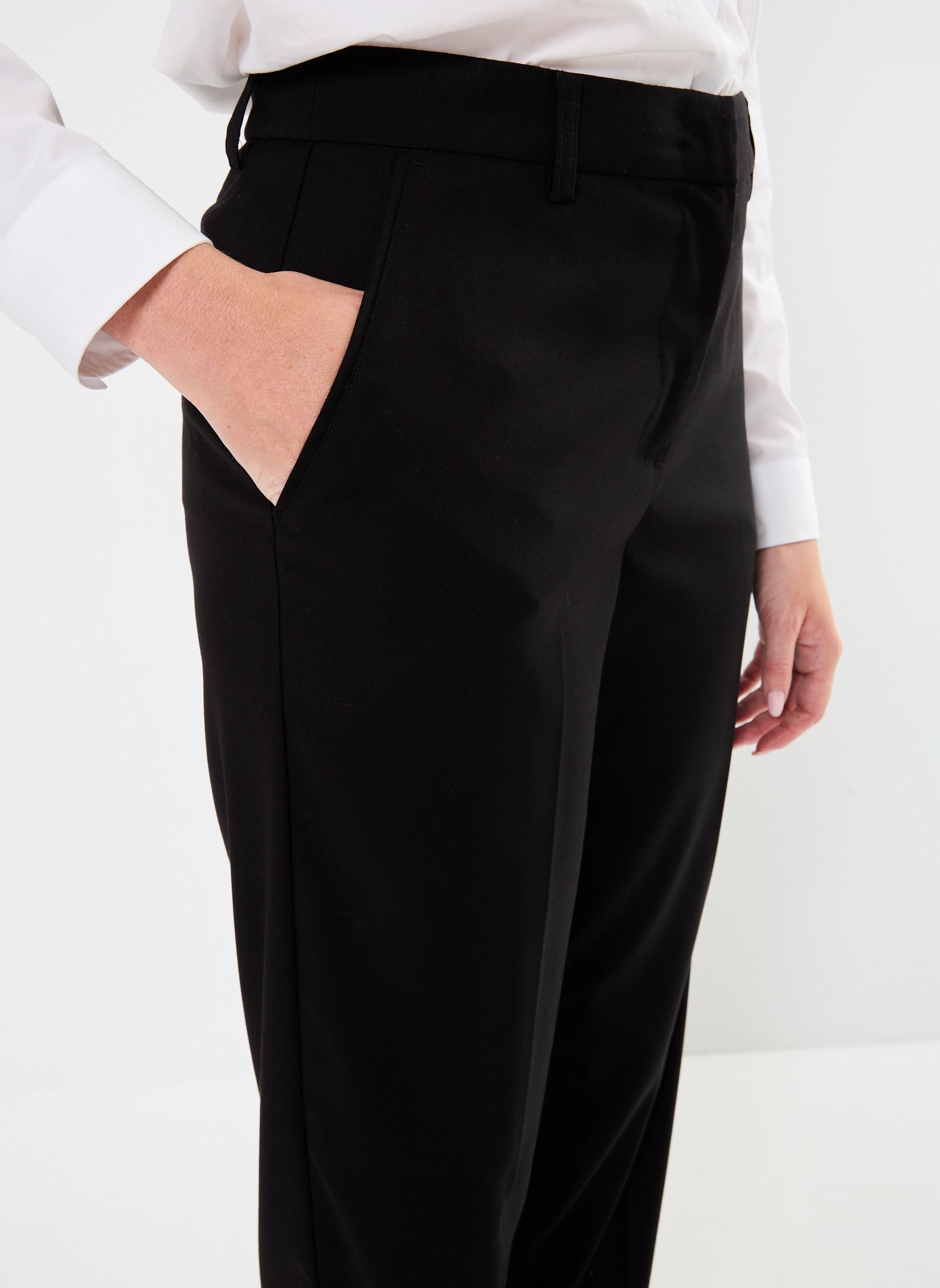 Rechte broeken VISARINAS RW TAPERED TROUSER/ROU dames zwart Vila Rechte broeken VISARINAS RW TAPERED TROUSER/ROU dames zwart METEORITE