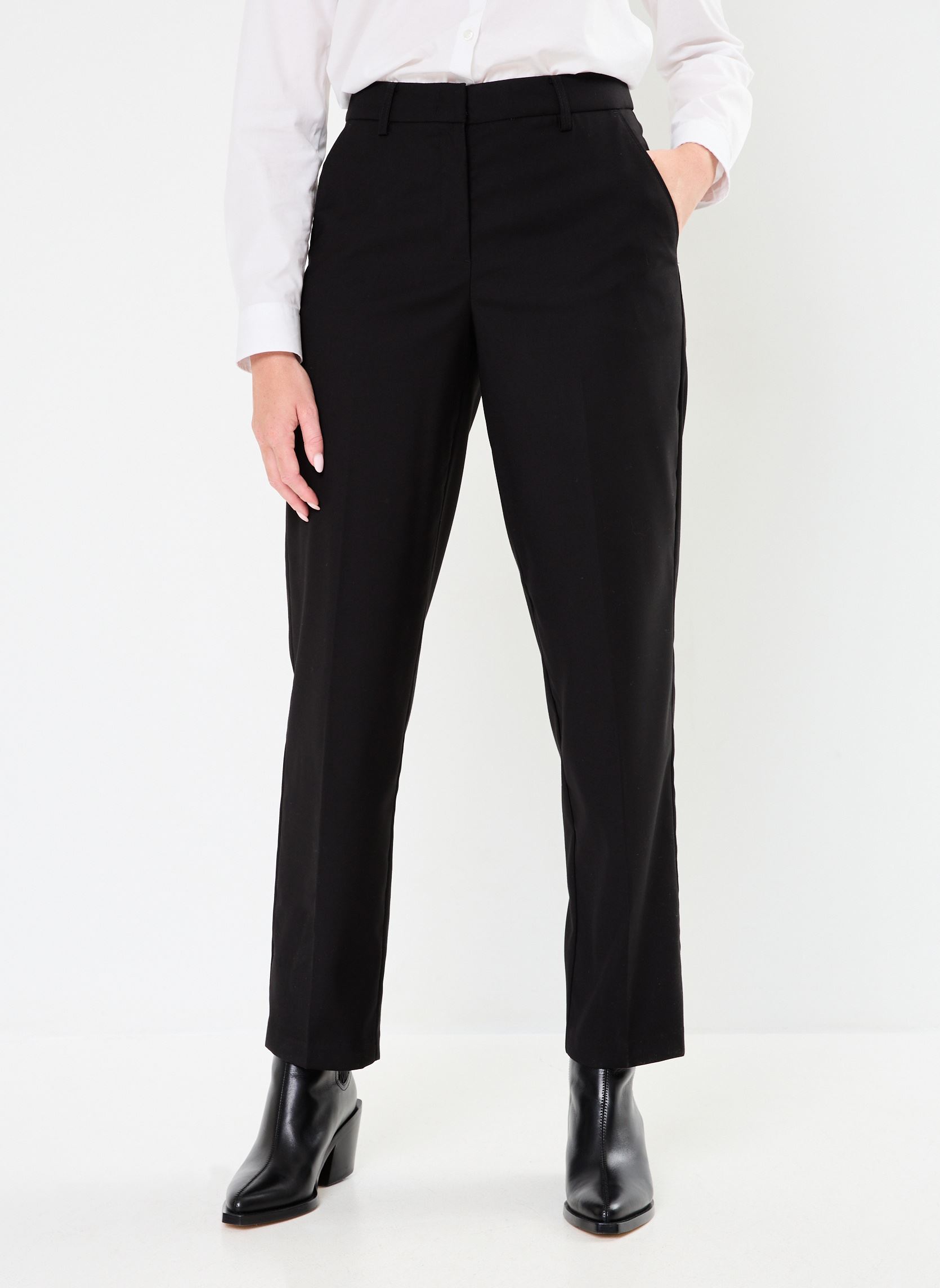 Rechte broeken VISARINAS RW TAPERED TROUSER/ROU dames zwart Vila Rechte broeken VISARINAS RW TAPERED TROUSER/ROU dames zwart METEORITE