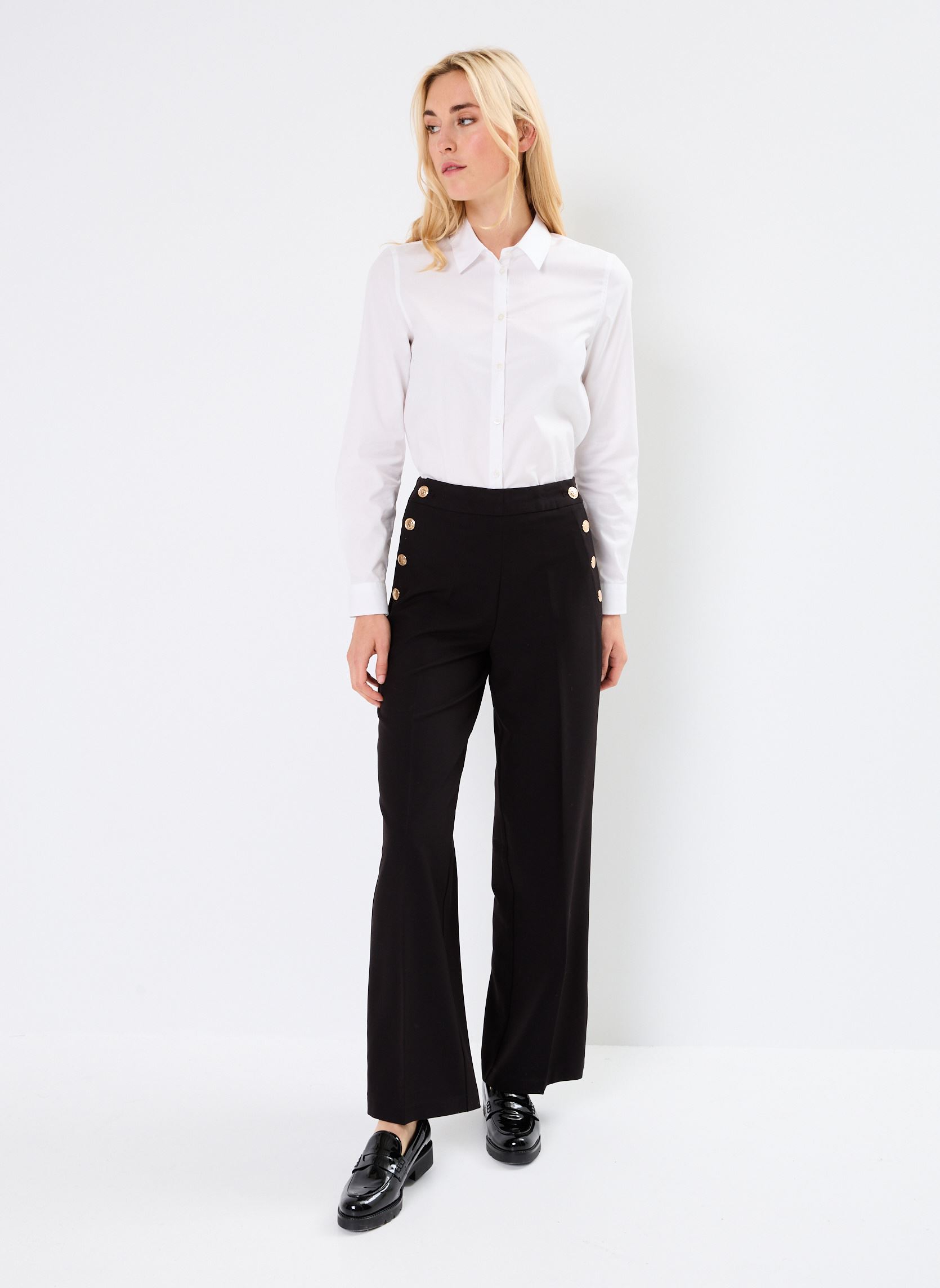 Weite Hosen VISELMA BOANNA HW PANTS/R damen schwarz Vila Weite Hosen VISELMA BOANNA HW PANTS/R damen schwarz Black Beauty