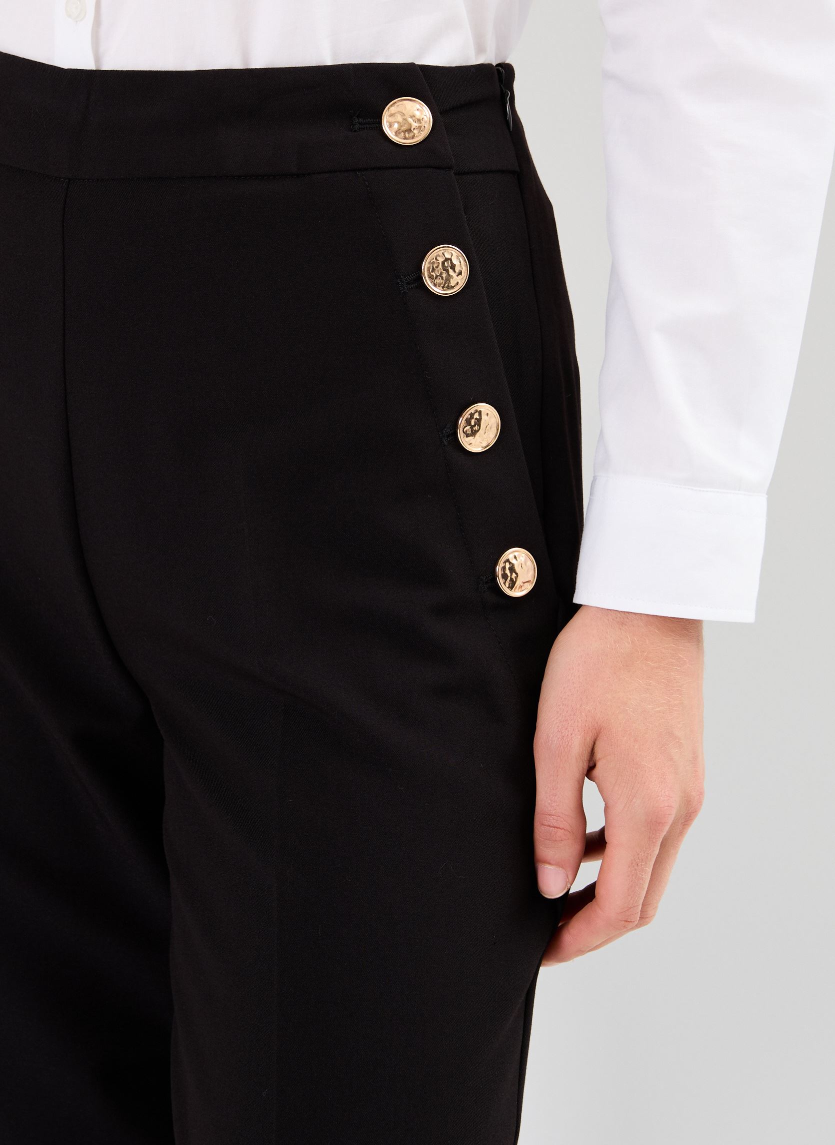 Weite Hosen VISELMA BOANNA HW PANTS/R damen schwarz Vila Weite Hosen VISELMA BOANNA HW PANTS/R damen schwarz Black Beauty