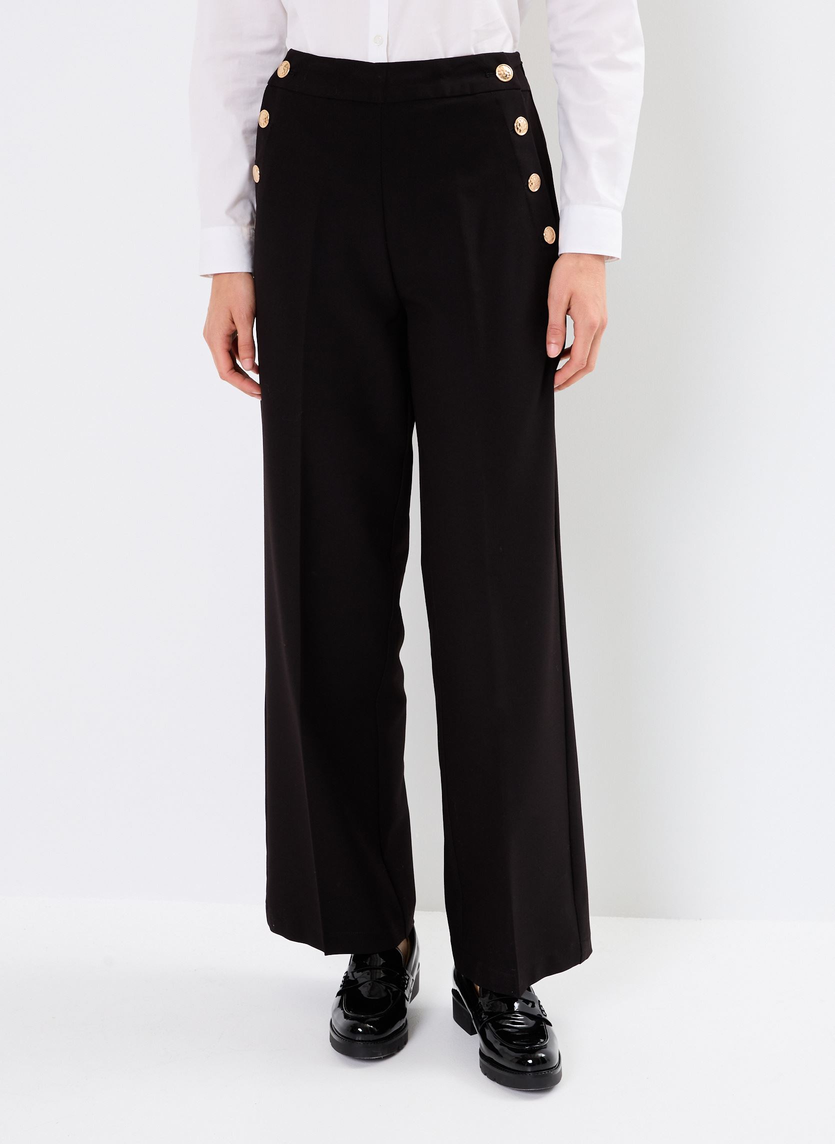 Weite Hosen VISELMA BOANNA HW PANTS/R damen schwarz Vila Weite Hosen VISELMA BOANNA HW PANTS/R damen schwarz Black Beauty