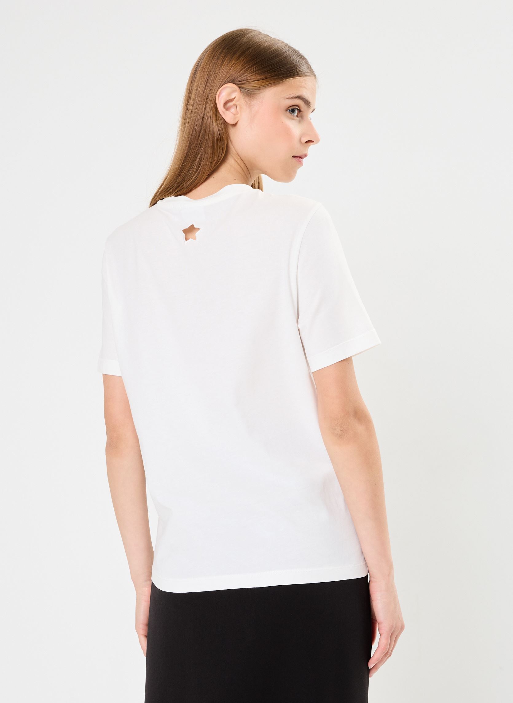 Tee-shirts manches courtes VISYBIL STAR O-NECK S/S T-SHIRT femme blanc Vila Tee-shirts manches courtes VISYBIL STAR O-NECK S/S T-SHIRT femme blanc Snow white black