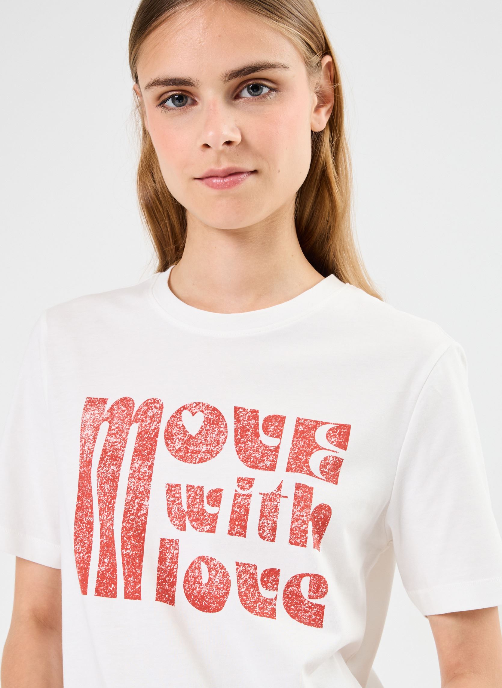 Tee-shirts manches courtes VISYBIL STAR O-NECK S/S T-SHIRT femme blanc Vila Tee-shirts manches courtes VISYBIL STAR O-NECK S/S T-SHIRT femme blanc Snow white