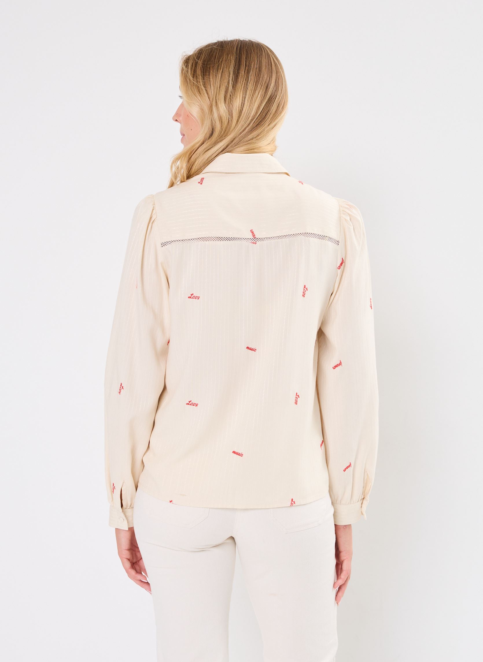 Camisas de manga larga VITRIAN LS EMB SHIRT/C29 mujer beige Vila Camisas de manga larga VITRIAN LS EMB SHIRT/C29 mujer beige BIRCH