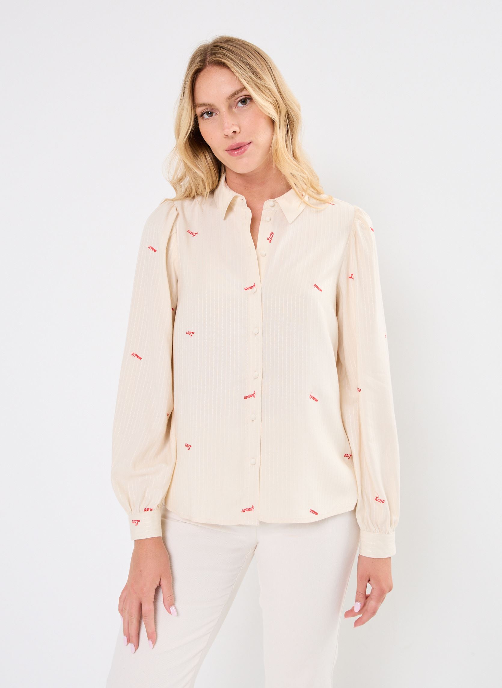 Camisas de manga larga VITRIAN LS EMB SHIRT/C29 mujer beige Vila Camisas de manga larga VITRIAN LS EMB SHIRT/C29 mujer beige BIRCH