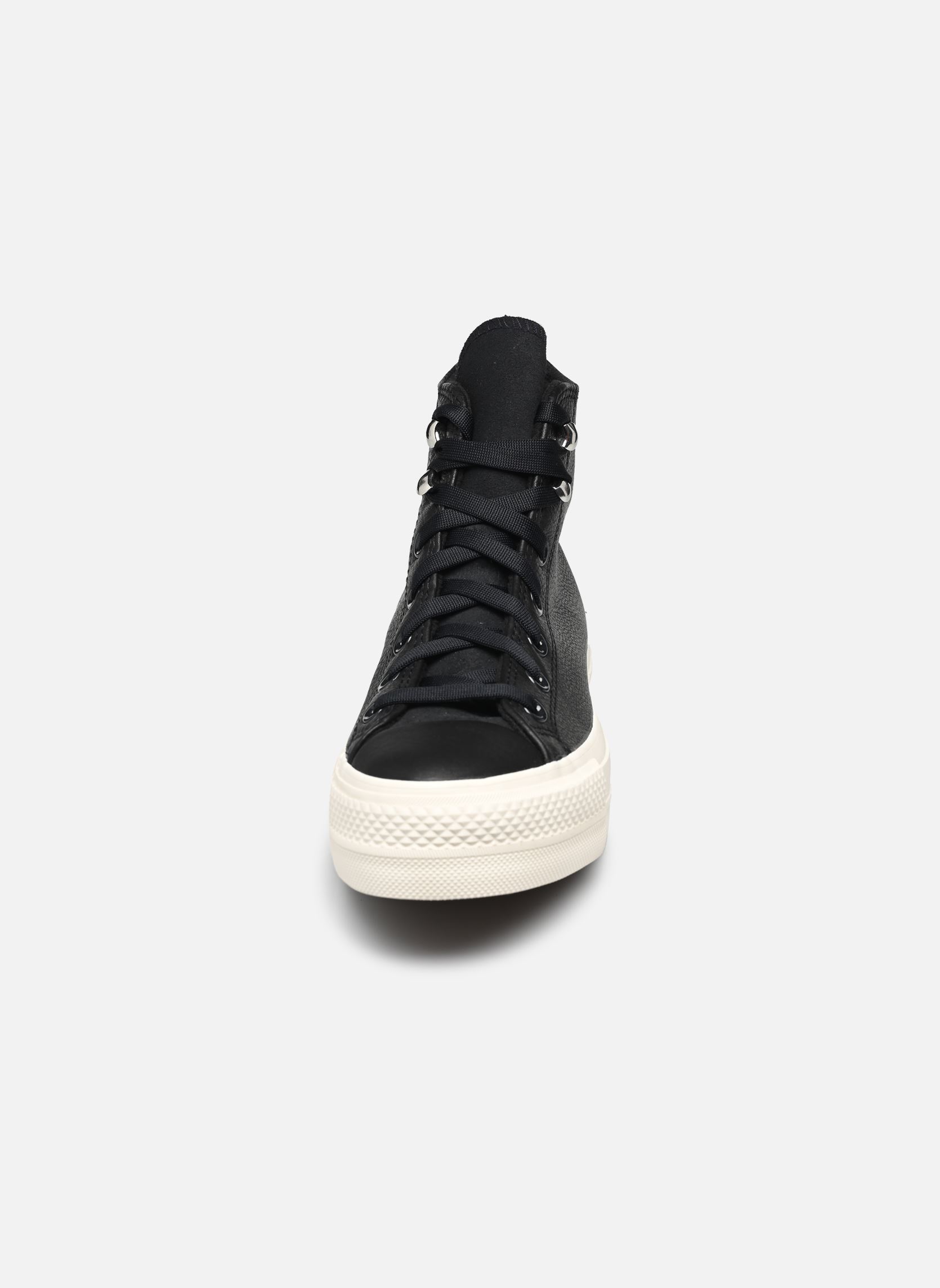 Baskets Chuck Taylor All Star Lift Leather Hi femme noir Converse Baskets Chuck Taylor All Star Lift Leather Hi femme noir BLACK/BLACK/EGRET