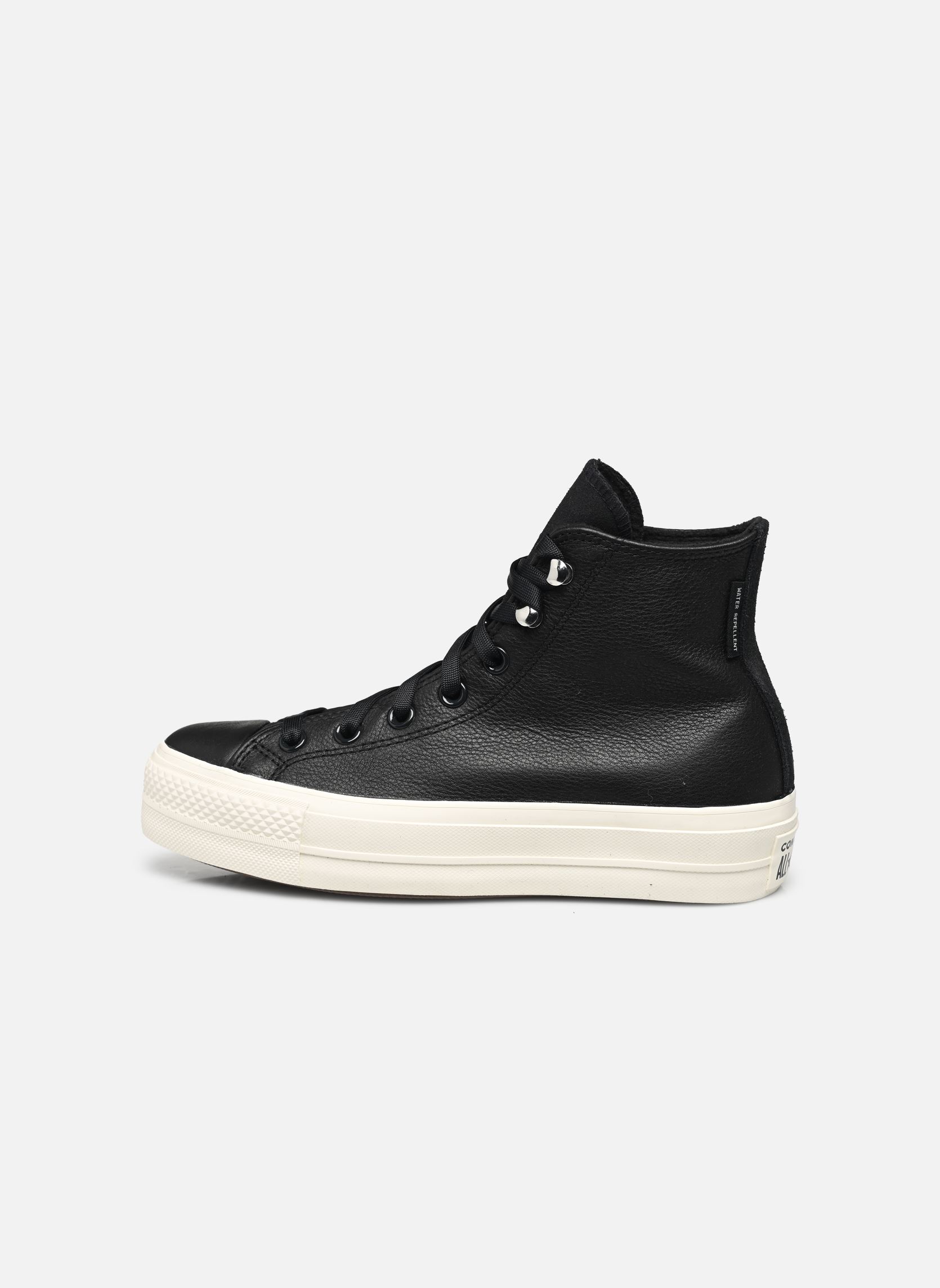 Baskets Chuck Taylor All Star Lift Leather Hi femme noir Converse Baskets Chuck Taylor All Star Lift Leather Hi femme noir BLACK/BLACK/EGRET