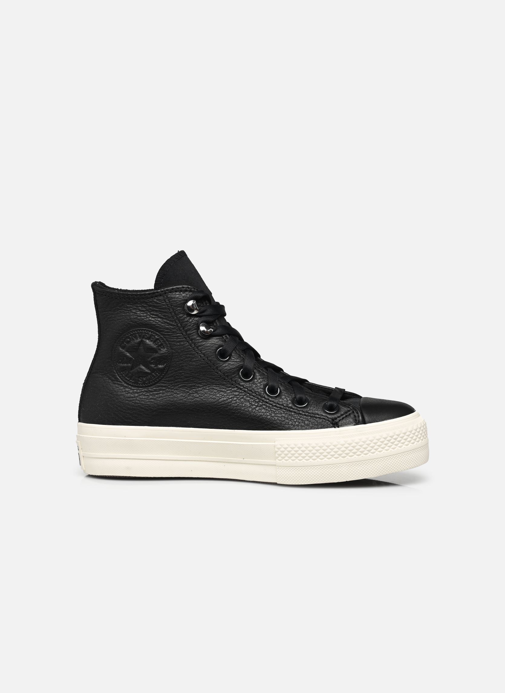 Baskets Chuck Taylor All Star Lift Leather Hi femme noir Converse Baskets Chuck Taylor All Star Lift Leather Hi femme noir BLACK/BLACK/EGRET