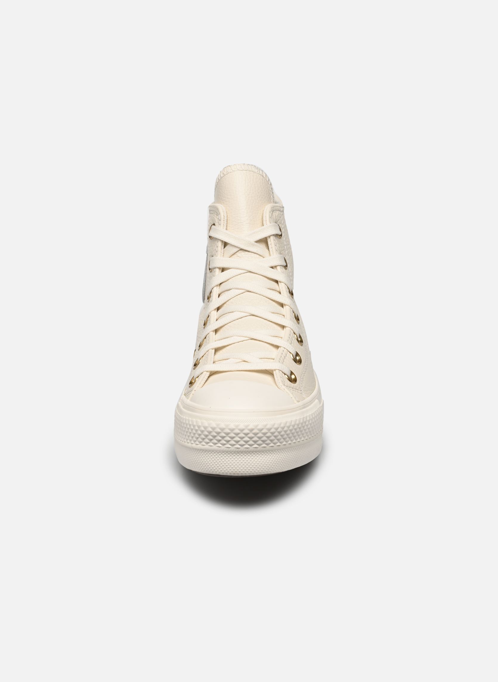 Baskets Chuck Taylor All Star Lift Leather Hi femme blanc Converse Baskets Chuck Taylor All Star Lift Leather Hi femme blanc EGRET/EGRET/GOLD