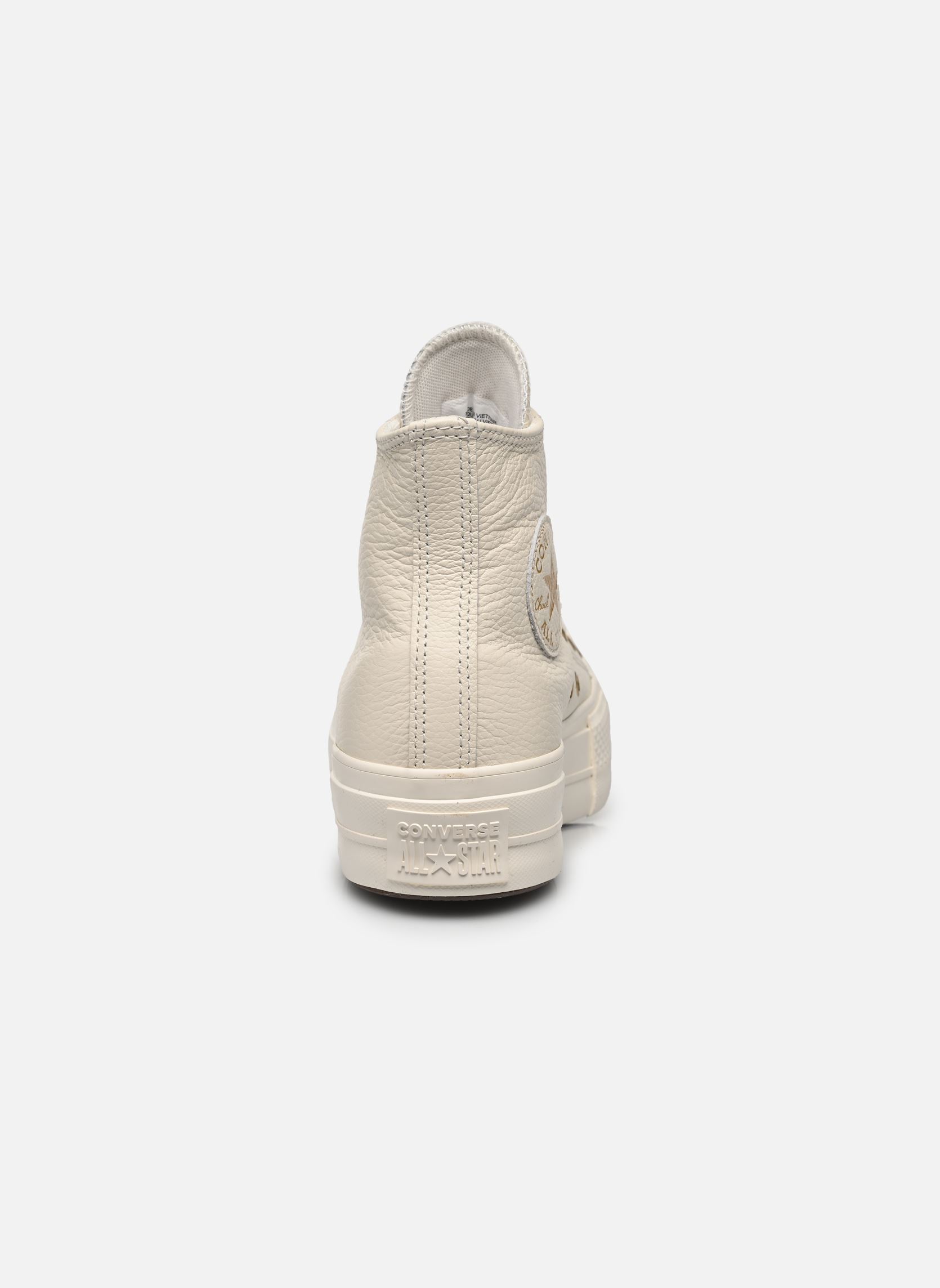 Baskets Chuck Taylor All Star Lift Leather Hi femme blanc Converse Baskets Chuck Taylor All Star Lift Leather Hi femme blanc EGRET/EGRET/GOLD