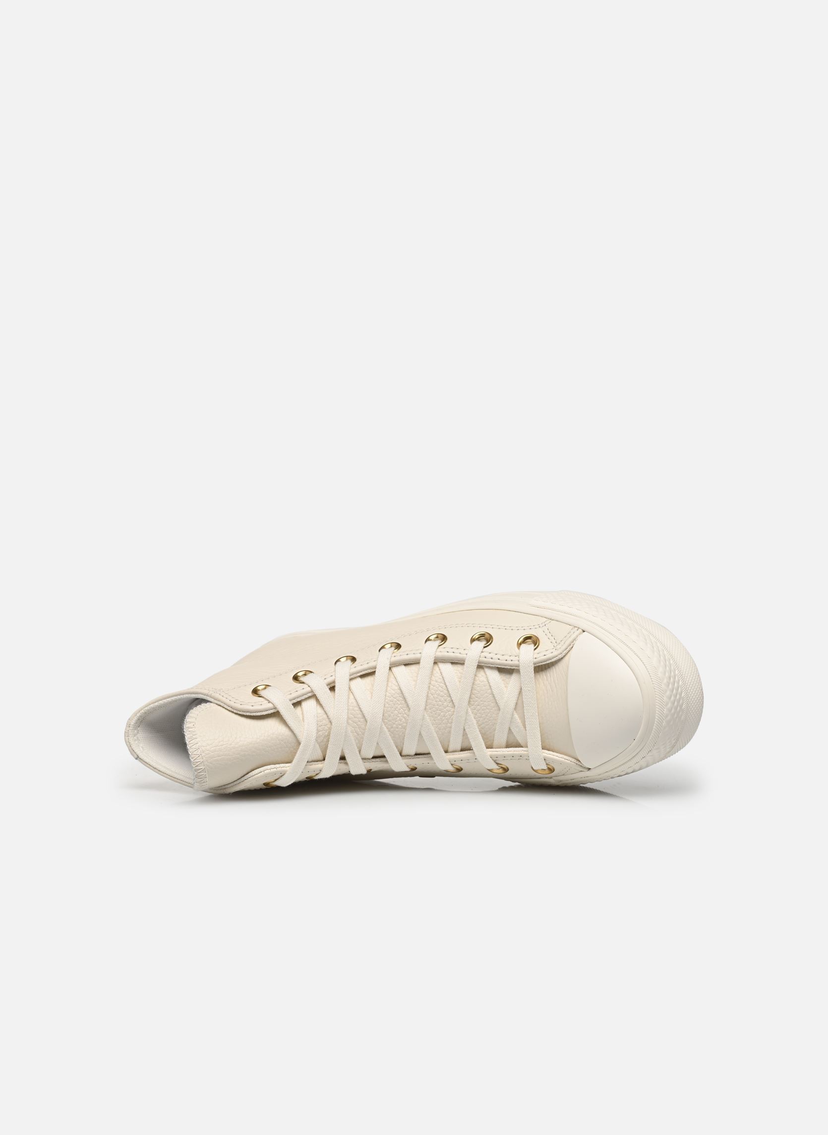 Baskets Chuck Taylor All Star Lift Leather Hi femme blanc Converse Baskets Chuck Taylor All Star Lift Leather Hi femme blanc EGRET/EGRET/GOLD