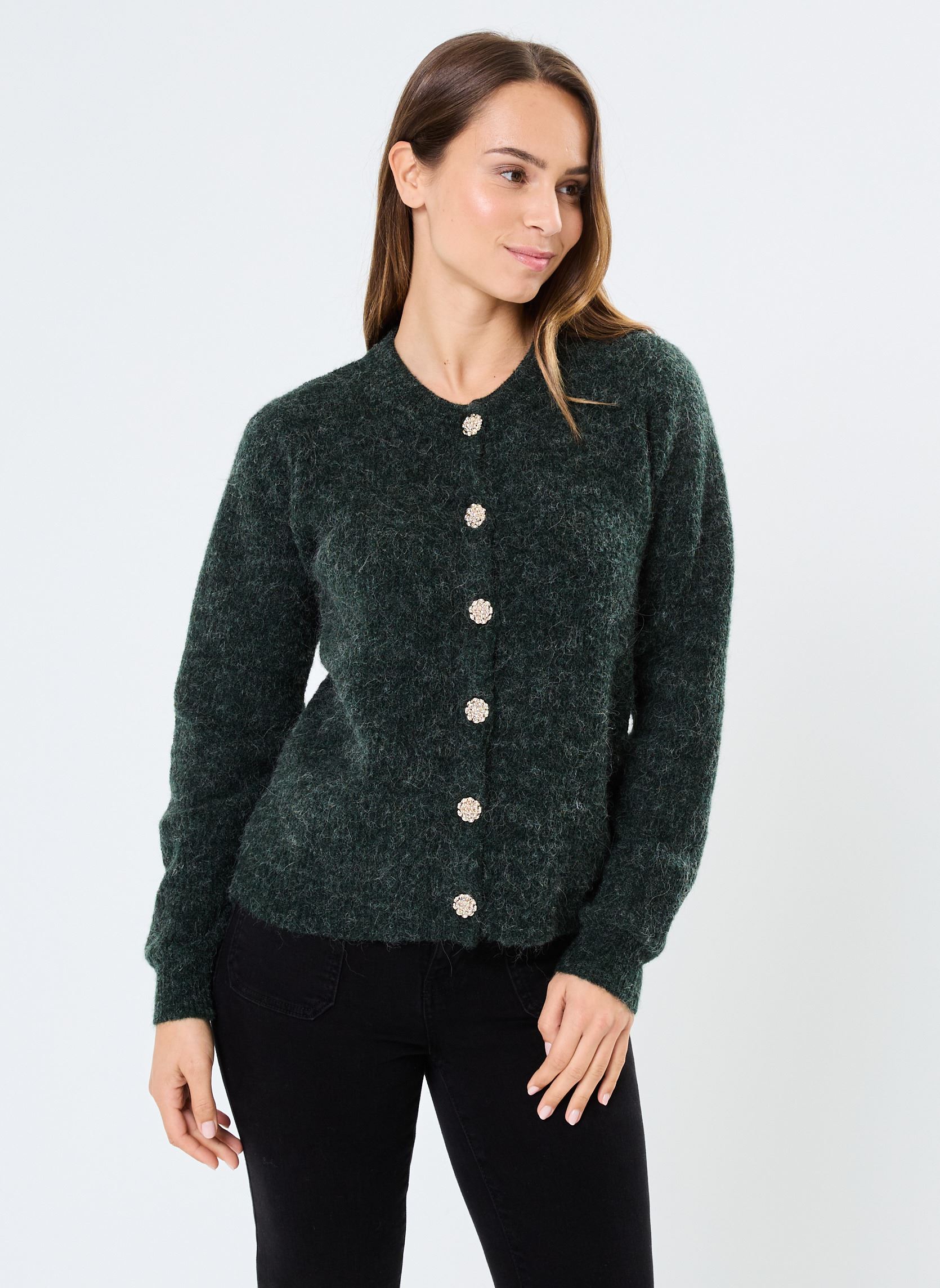 Gilets VIALVA O-NECK L/S KNIT CARDIGAN/R femme noir Vila Gilets VIALVA O-NECK L/S KNIT CARDIGAN/R femme noir SCARAB