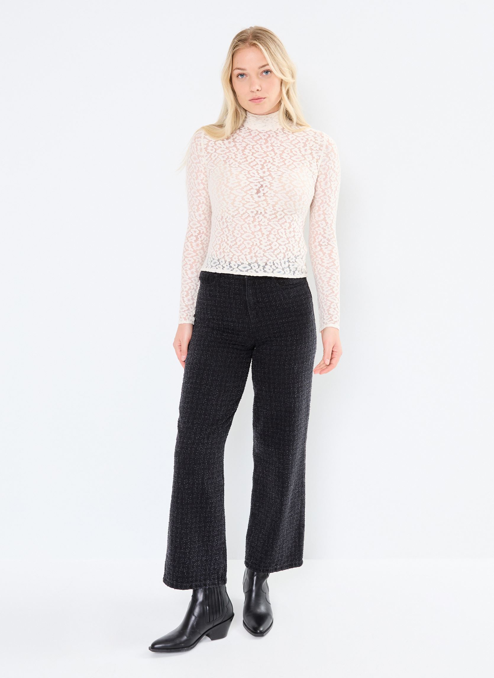 Weite Jeans VIANY HW WIDE DETAIL JEANS BLACK ZOA damen schwarz Vila Weite Jeans VIANY HW WIDE DETAIL JEANS BLACK ZOA damen schwarz BLACK DENIM