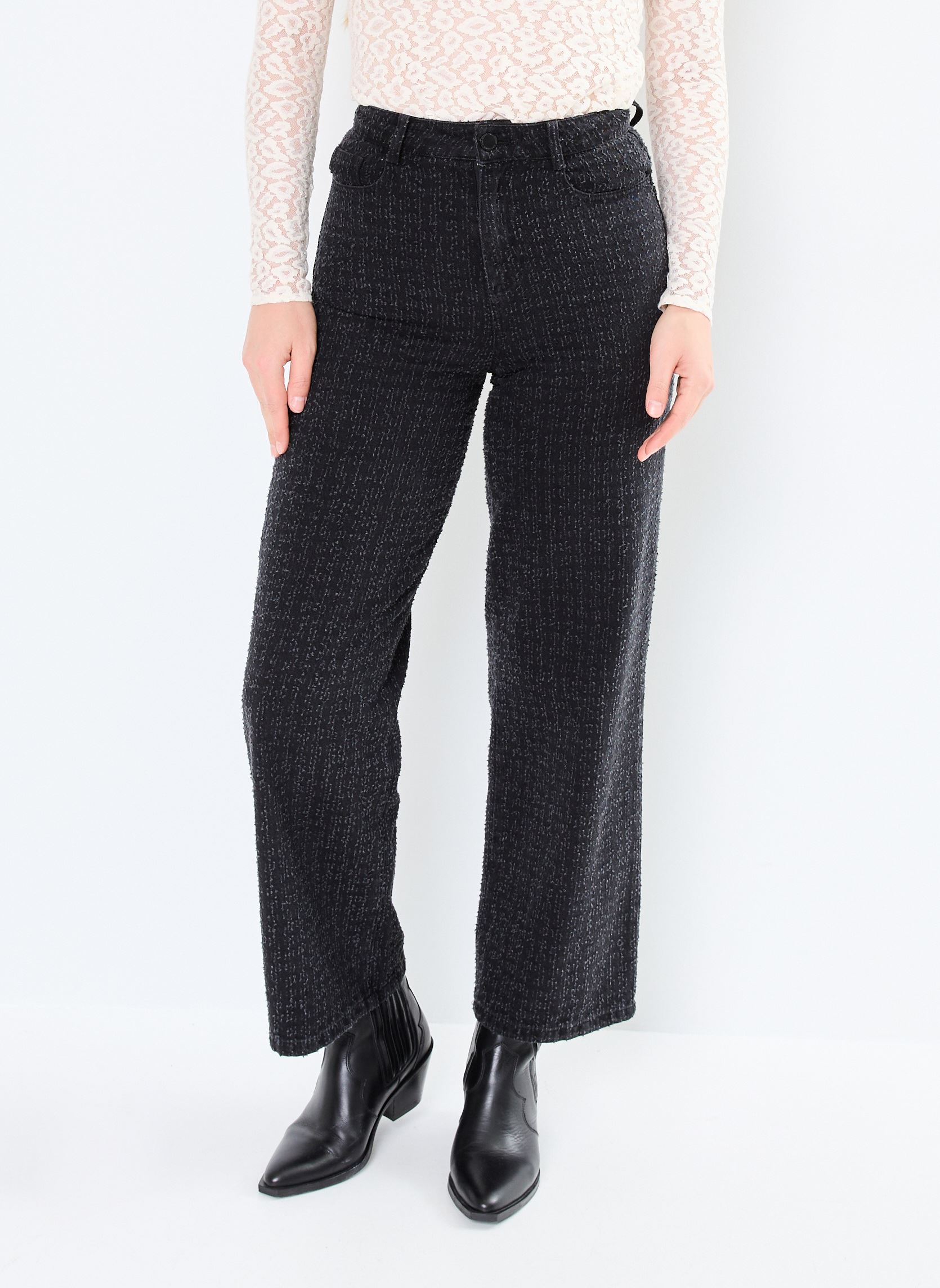 Weite Jeans VIANY HW WIDE DETAIL JEANS BLACK ZOA damen schwarz Vila Weite Jeans VIANY HW WIDE DETAIL JEANS BLACK ZOA damen schwarz BLACK DENIM