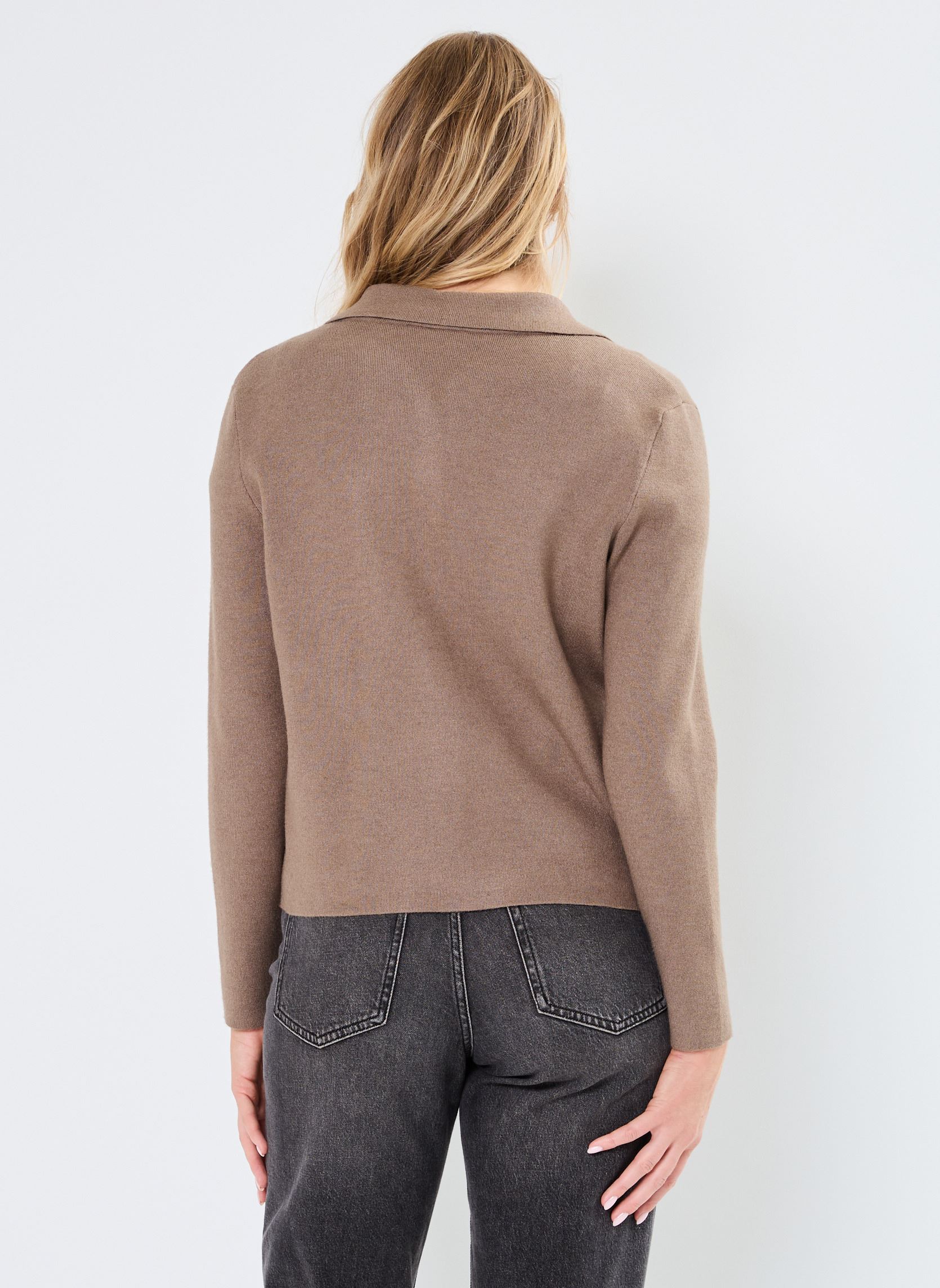 Strickjacken und Westen VICASSIE L/S KNIT JACKET/R damen braun Vila Strickjacken und Westen VICASSIE L/S KNIT JACKET/R damen braun DARK NATURAL MELANGE