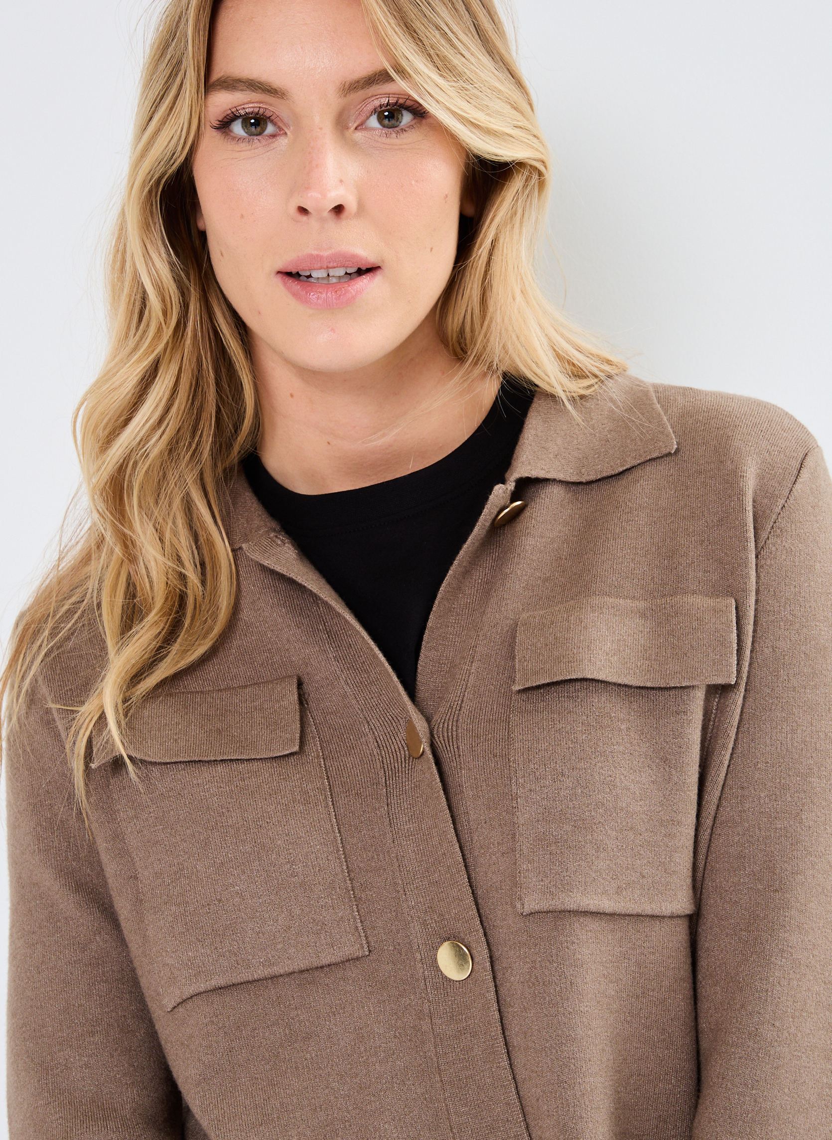 Strickjacken und Westen VICASSIE L/S KNIT JACKET/R damen braun Vila Strickjacken und Westen VICASSIE L/S KNIT JACKET/R damen braun DARK NATURAL MELANGE