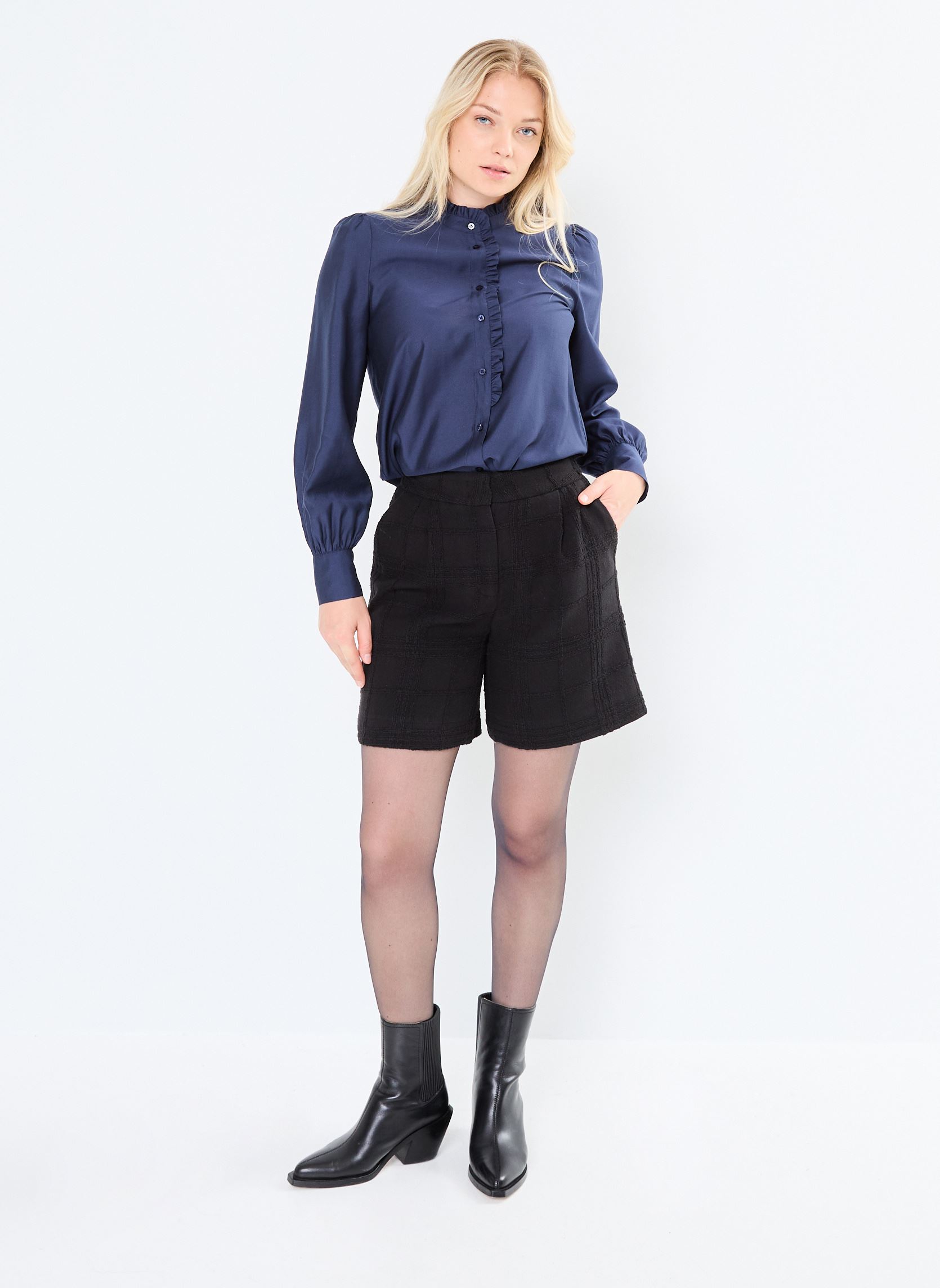 Shorts VIELSIE HW SHORTS/ROU femme noir Vila Shorts VIELSIE HW SHORTS/ROU femme noir Meteorite