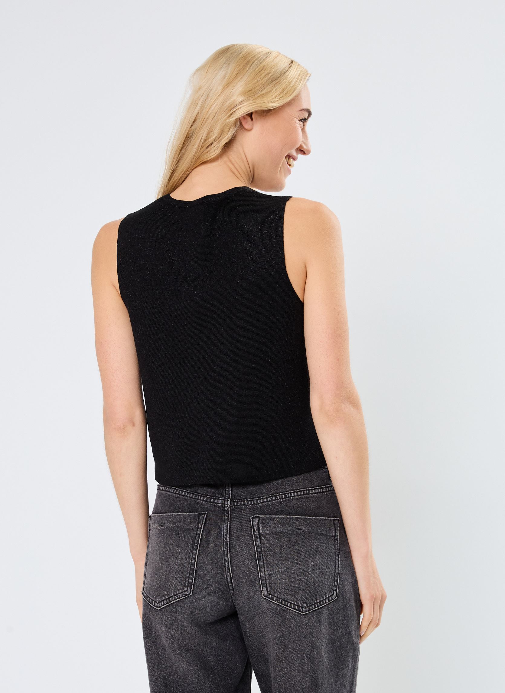 Gilets VILIZETTA SL KNIT VEST/C30 femme noir Vila Gilets VILIZETTA SL KNIT VEST/C30 femme noir BLACK BEAUTY