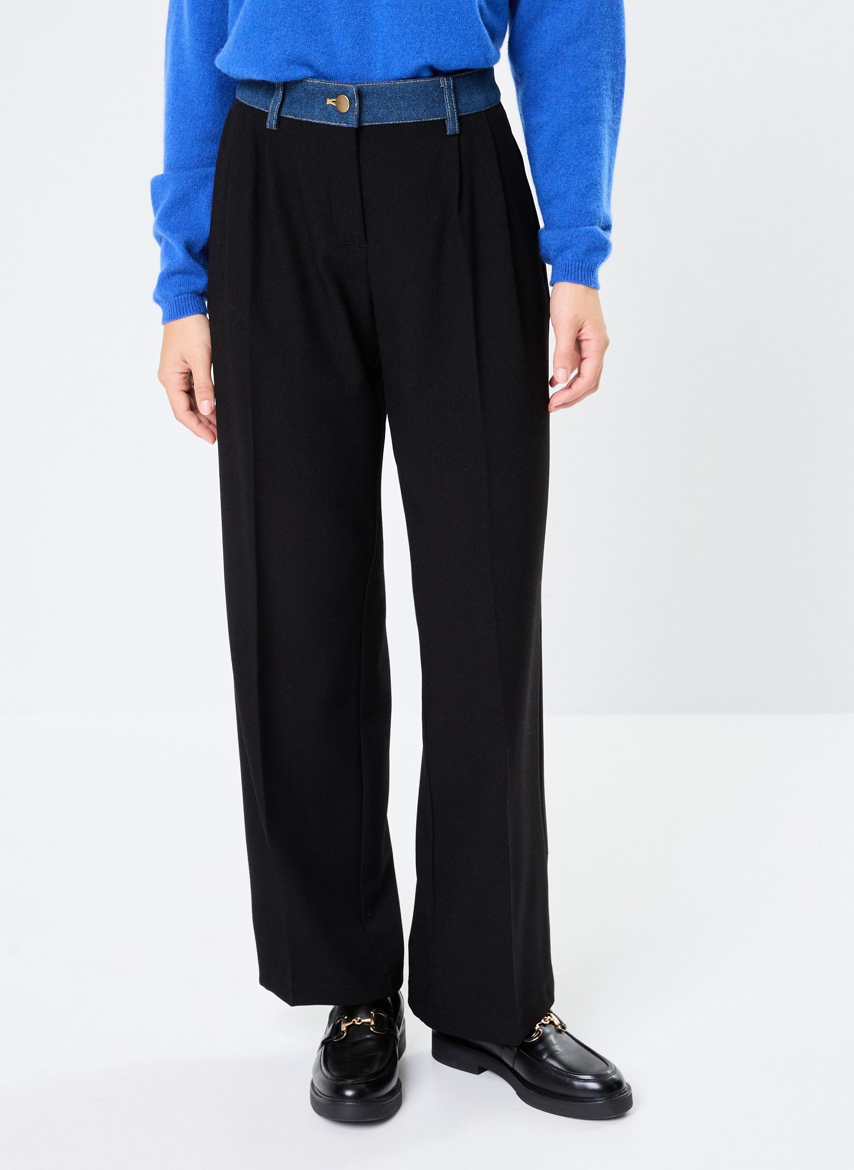 Pantalones anchos VIROSALITA RW WIDE DETAIL PANTS/C30 mujer negro Vila Pantalones anchos VIROSALITA RW WIDE DETAIL PANTS/C30 mujer negro BLACK BEAUTY
