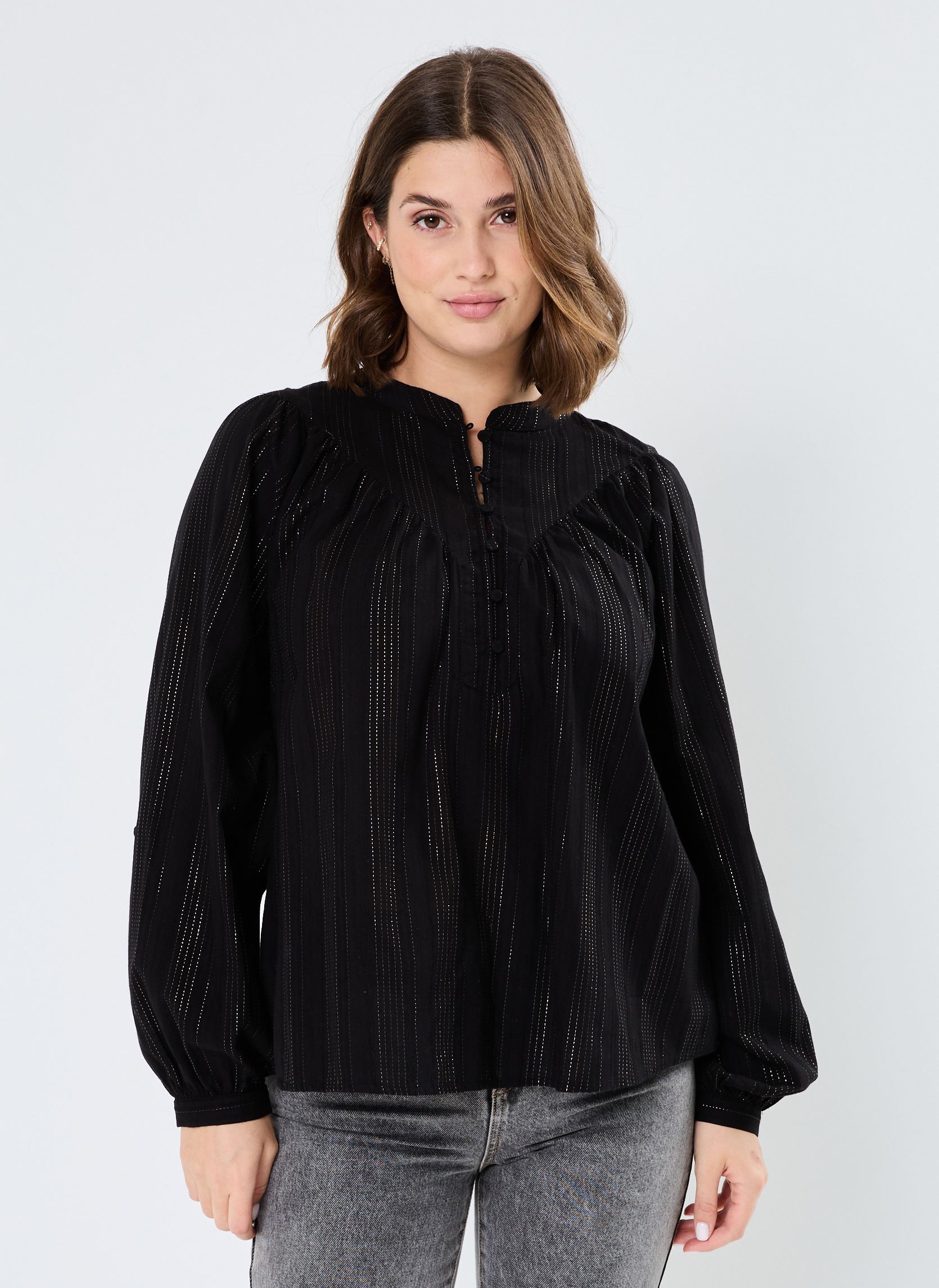 Blouses manches longues VISUSANNA L/S TOP femme noir Vila Blouses manches longues VISUSANNA L/S TOP femme noir Black Beauty