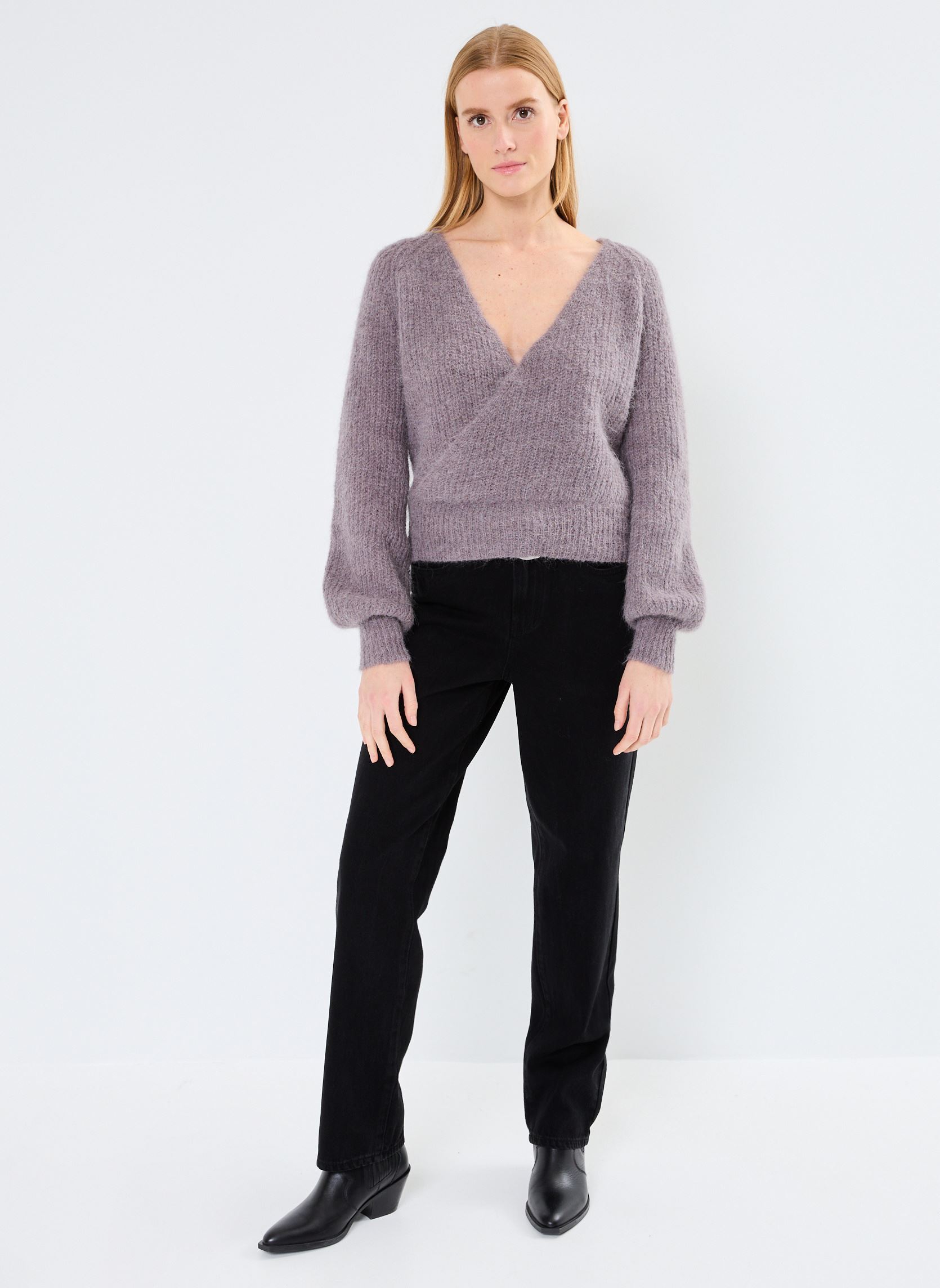 Pulls VIBANU LS REV. V-NECK KNIT/ROU femme marron Vila Pulls VIBANU LS REV. V-NECK KNIT/ROU femme marron shark
