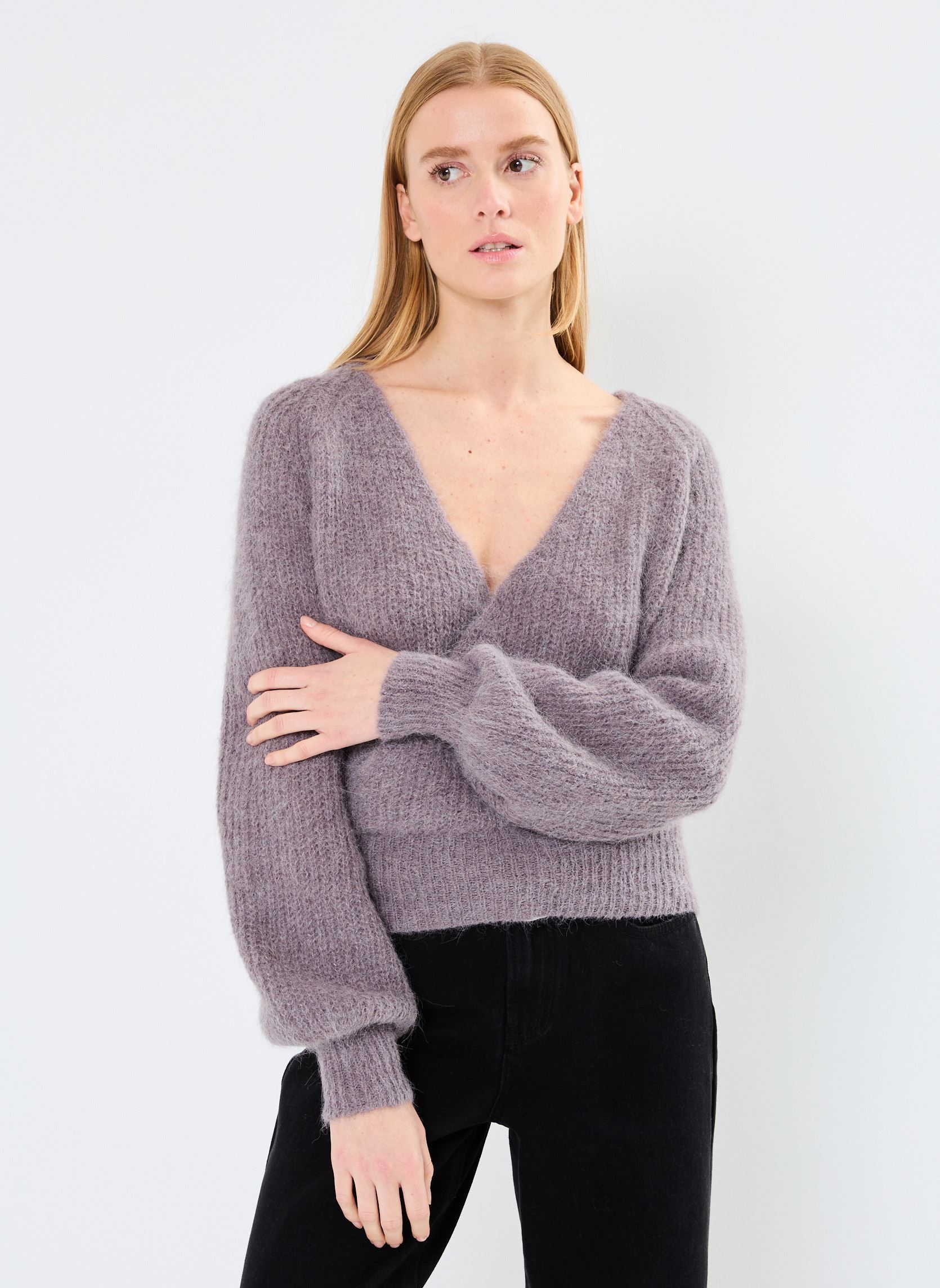 Pulls VIBANU LS REV. V-NECK KNIT/ROU femme marron Vila Pulls VIBANU LS REV. V-NECK KNIT/ROU femme marron shark