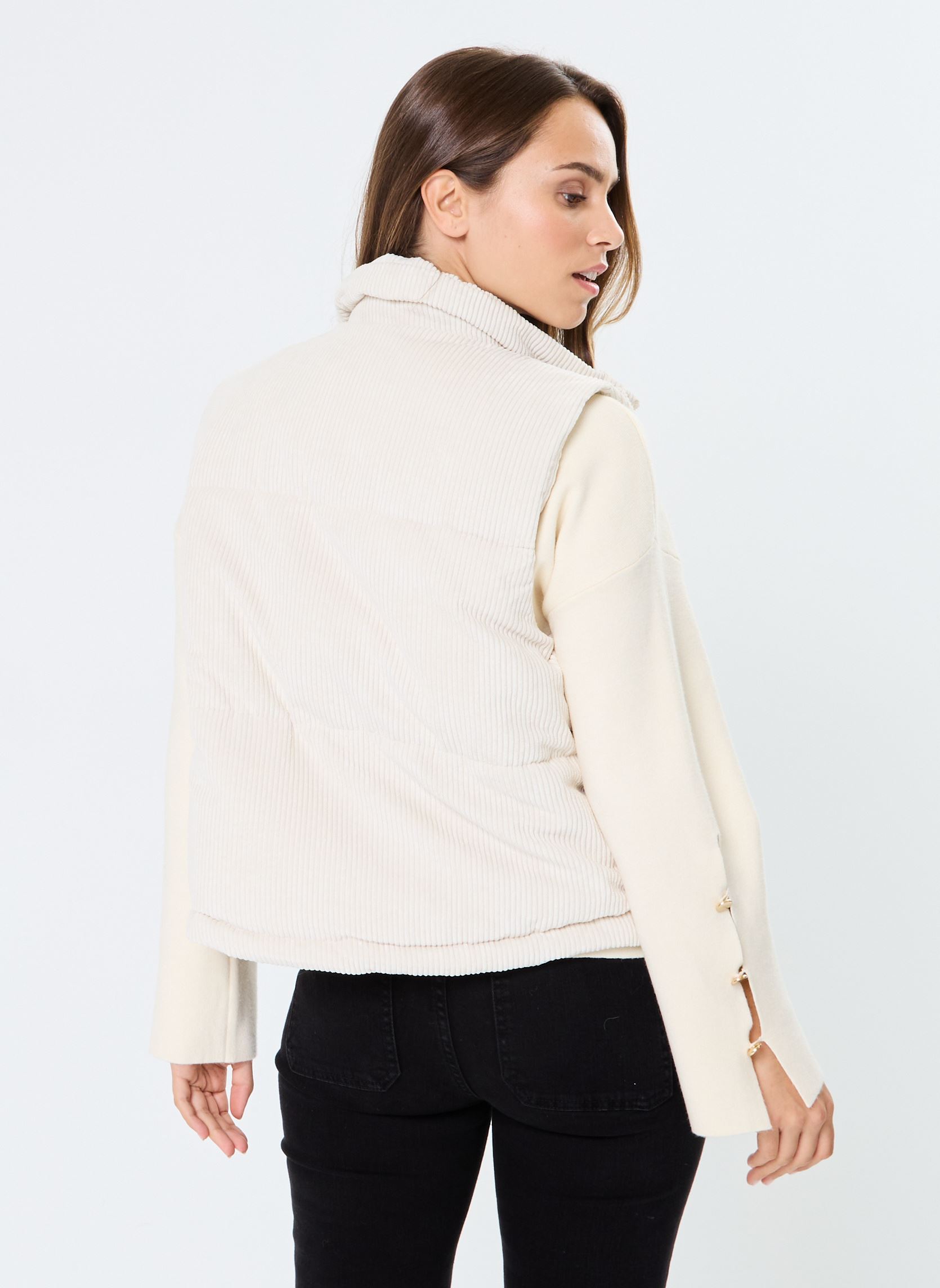 Giacche VILIORA S/L PADDED VEST donna beige Vila Giacche VILIORA S/L PADDED VEST donna beige BIRCH