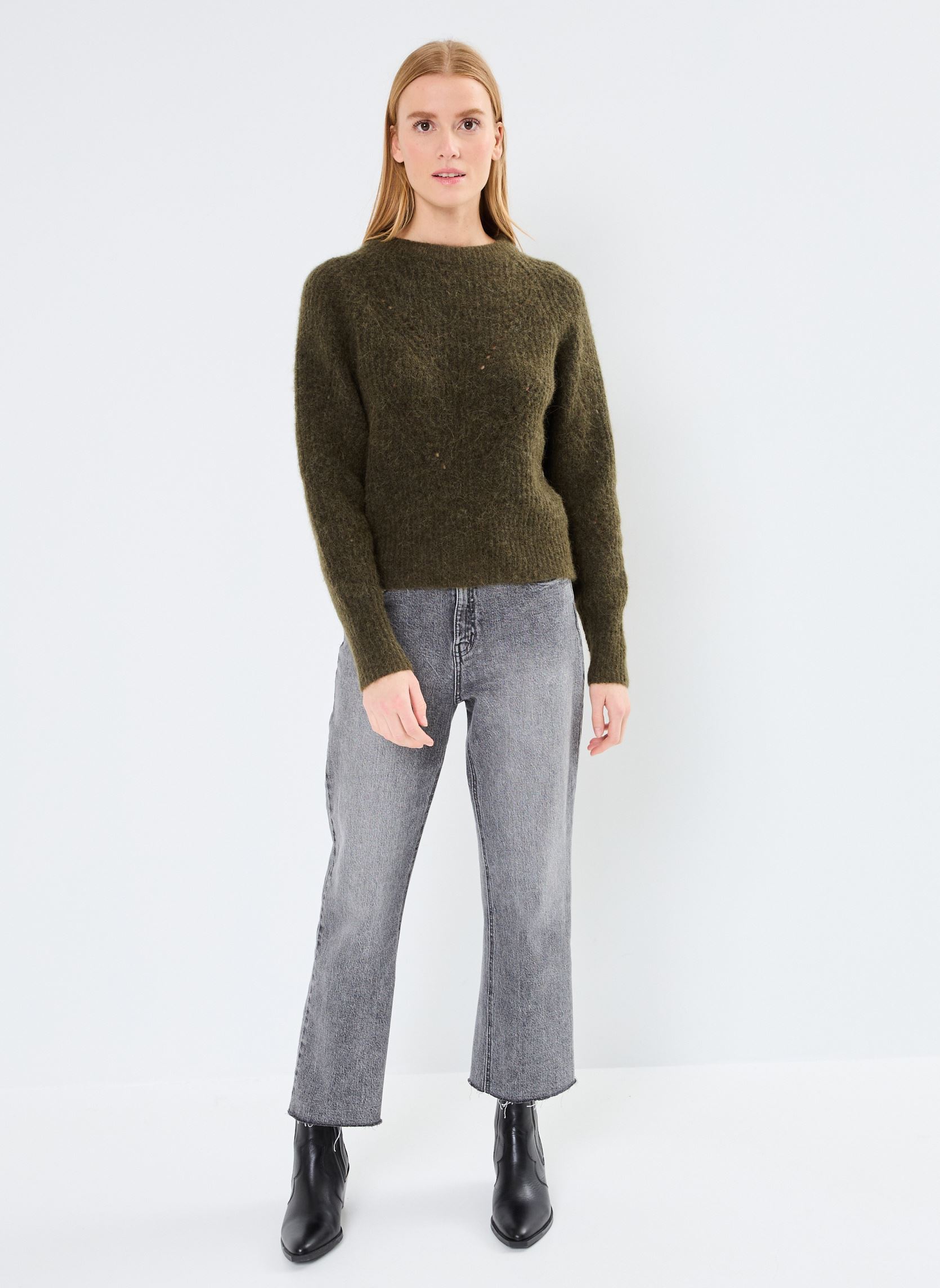 Jerseys VILOA LS OPEN BACK O-NECK KNIT/ROU mujer verde Vila Jerseys VILOA LS OPEN BACK O-NECK KNIT/ROU mujer verde Ivy green