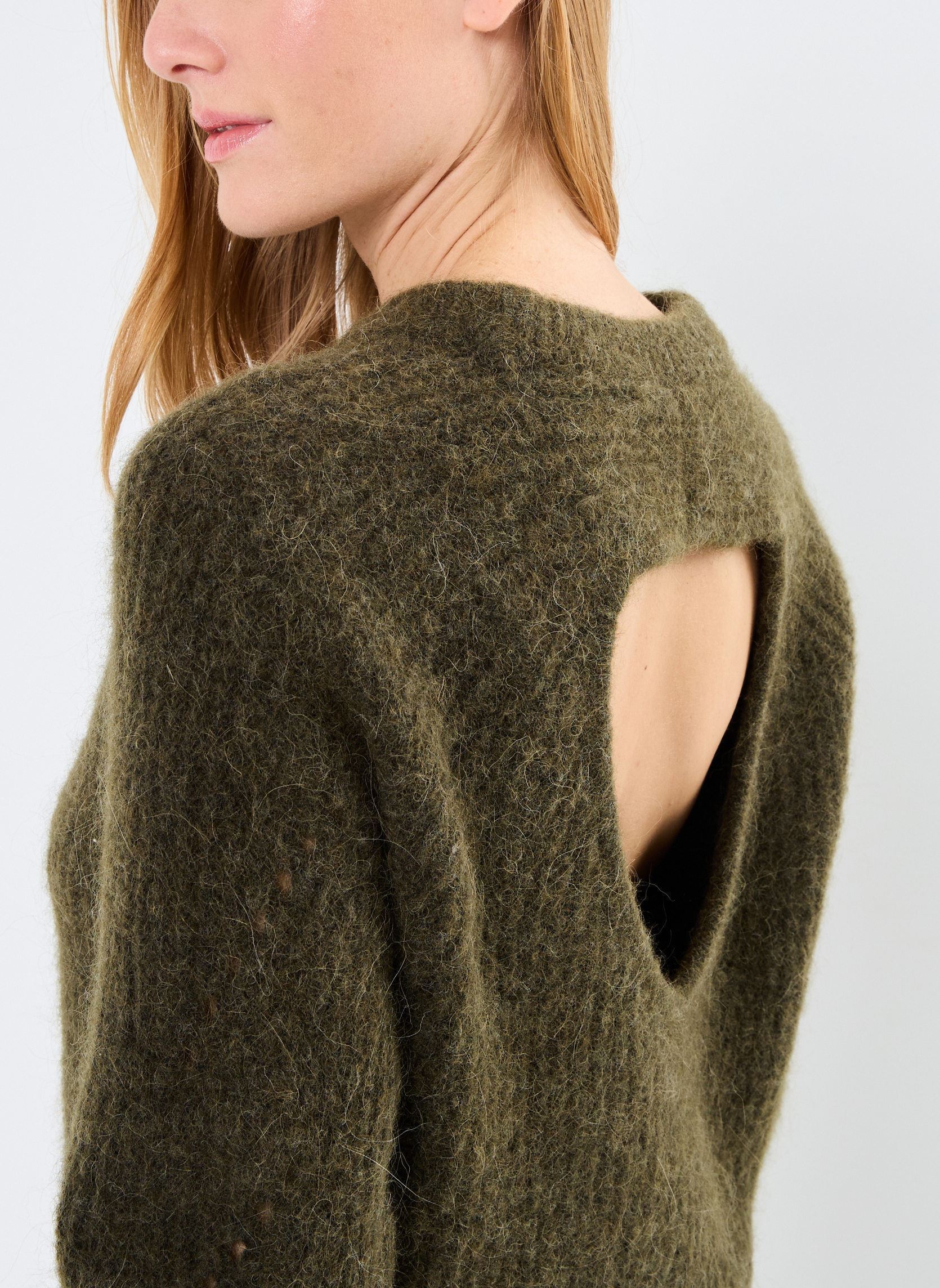 Jerseys VILOA LS OPEN BACK O-NECK KNIT/ROU mujer verde Vila Jerseys VILOA LS OPEN BACK O-NECK KNIT/ROU mujer verde Ivy green