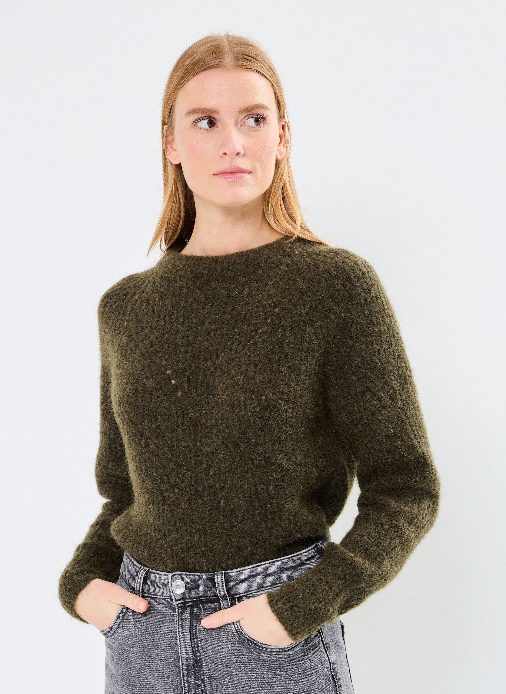 Jerseys VILOA LS OPEN BACK O-NECK KNIT/ROU mujer verde Vila Jerseys VILOA LS OPEN BACK O-NECK KNIT/ROU mujer verde Ivy green