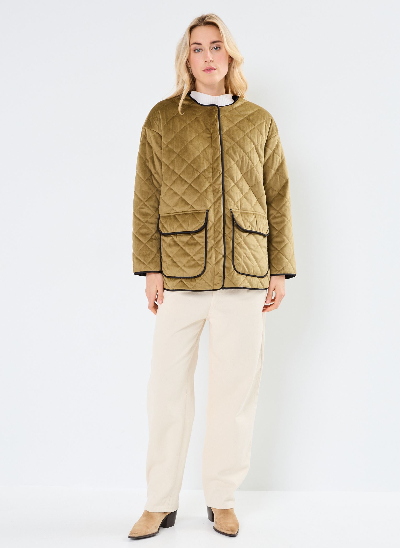 Bomberjacks VIMETRA L/S QUILTED JACKET dames groen Vila Bomberjacks VIMETRA L/S QUILTED JACKET dames groen GOTHIC OLIVE