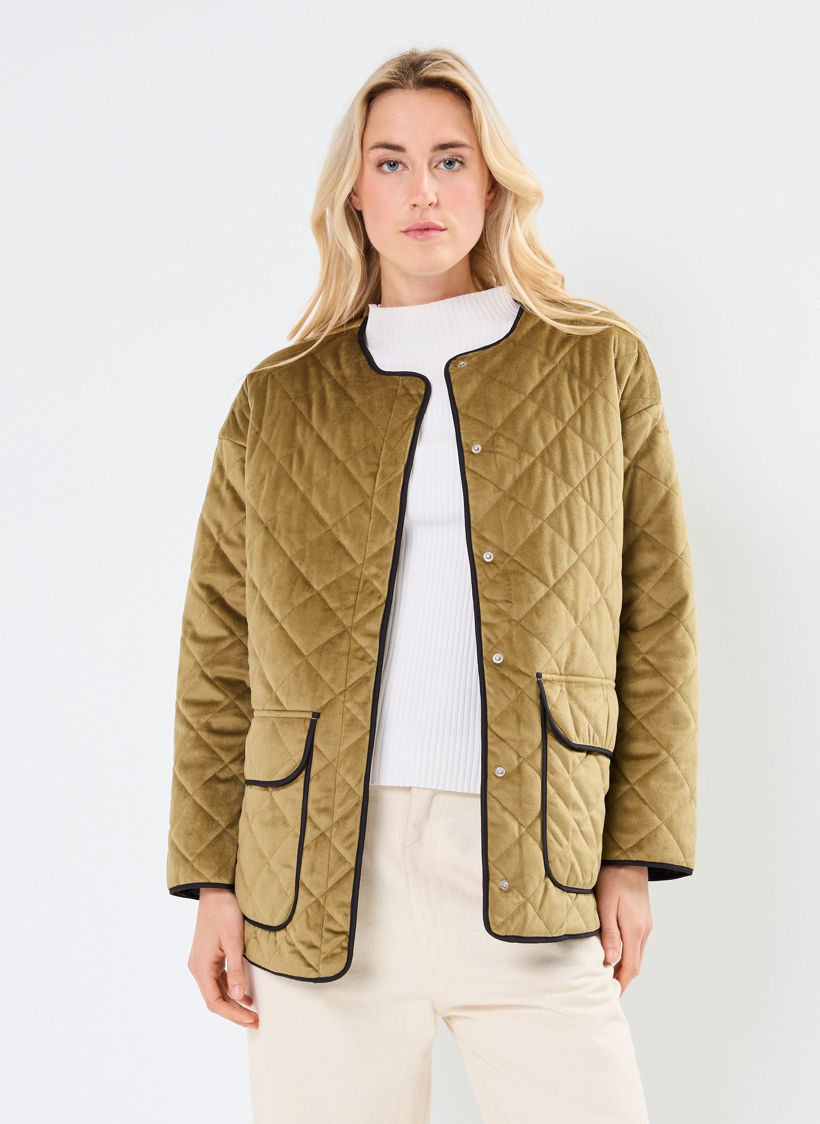 Bomberjacks VIMETRA L/S QUILTED JACKET dames groen Vila Bomberjacks VIMETRA L/S QUILTED JACKET dames groen GOTHIC OLIVE