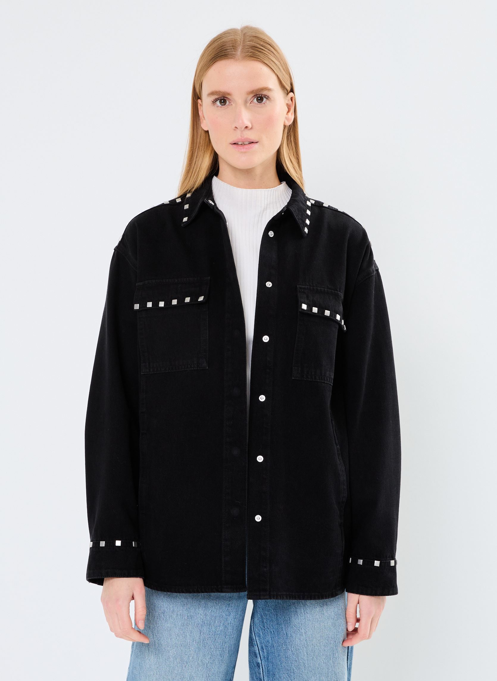 Langarm-Hemden VIMORA LS DENIM OVERSIZED SHIRT/ROU damen schwarz Vila Langarm-Hemden VIMORA LS DENIM OVERSIZED SHIRT/ROU damen schwarz METEORITE
