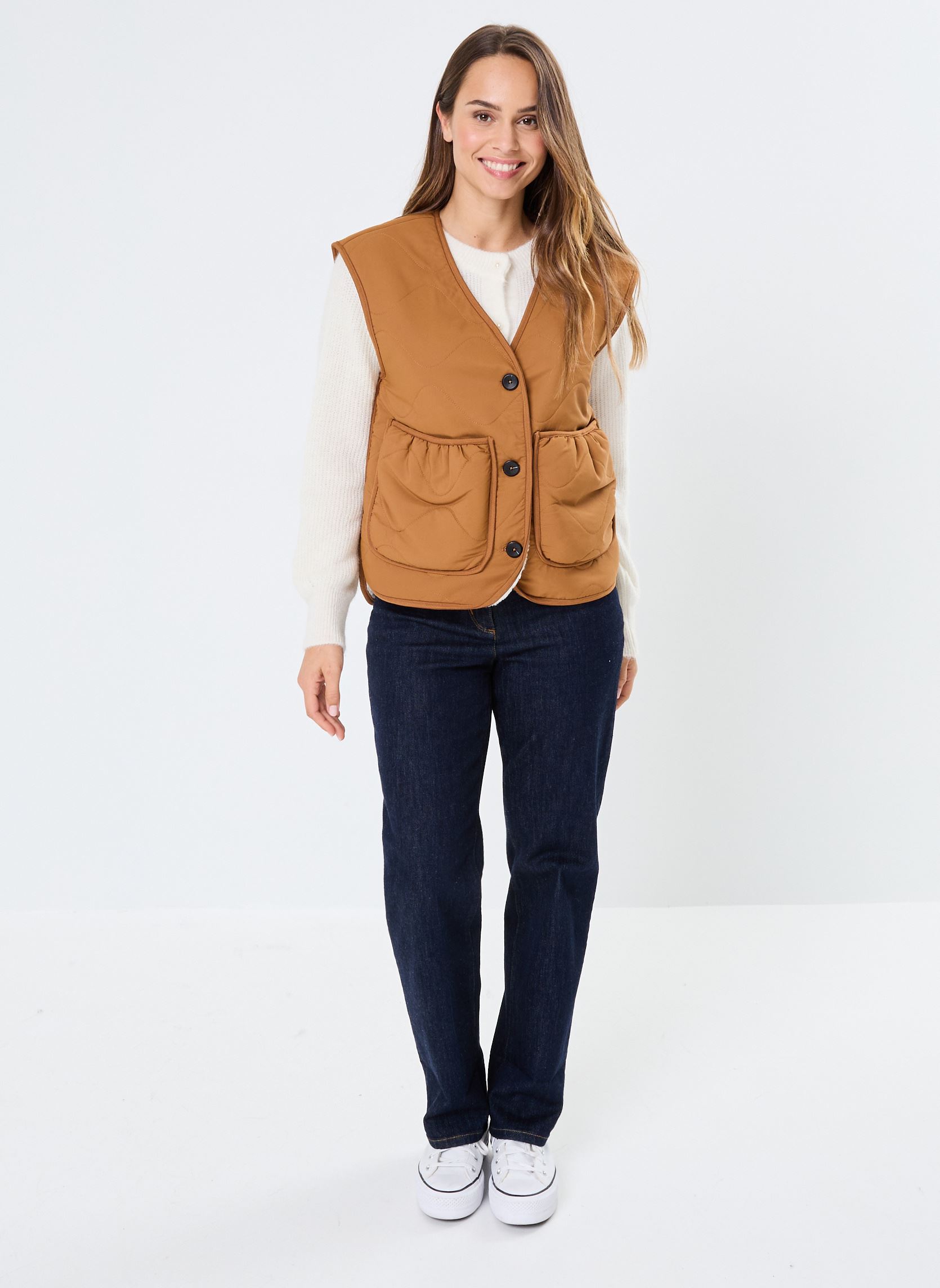 Westen VIRETEDDY SL REV. VEST/C30 damen braun Vila Westen VIRETEDDY SL REV. VEST/C30 damen braun BIRCH
