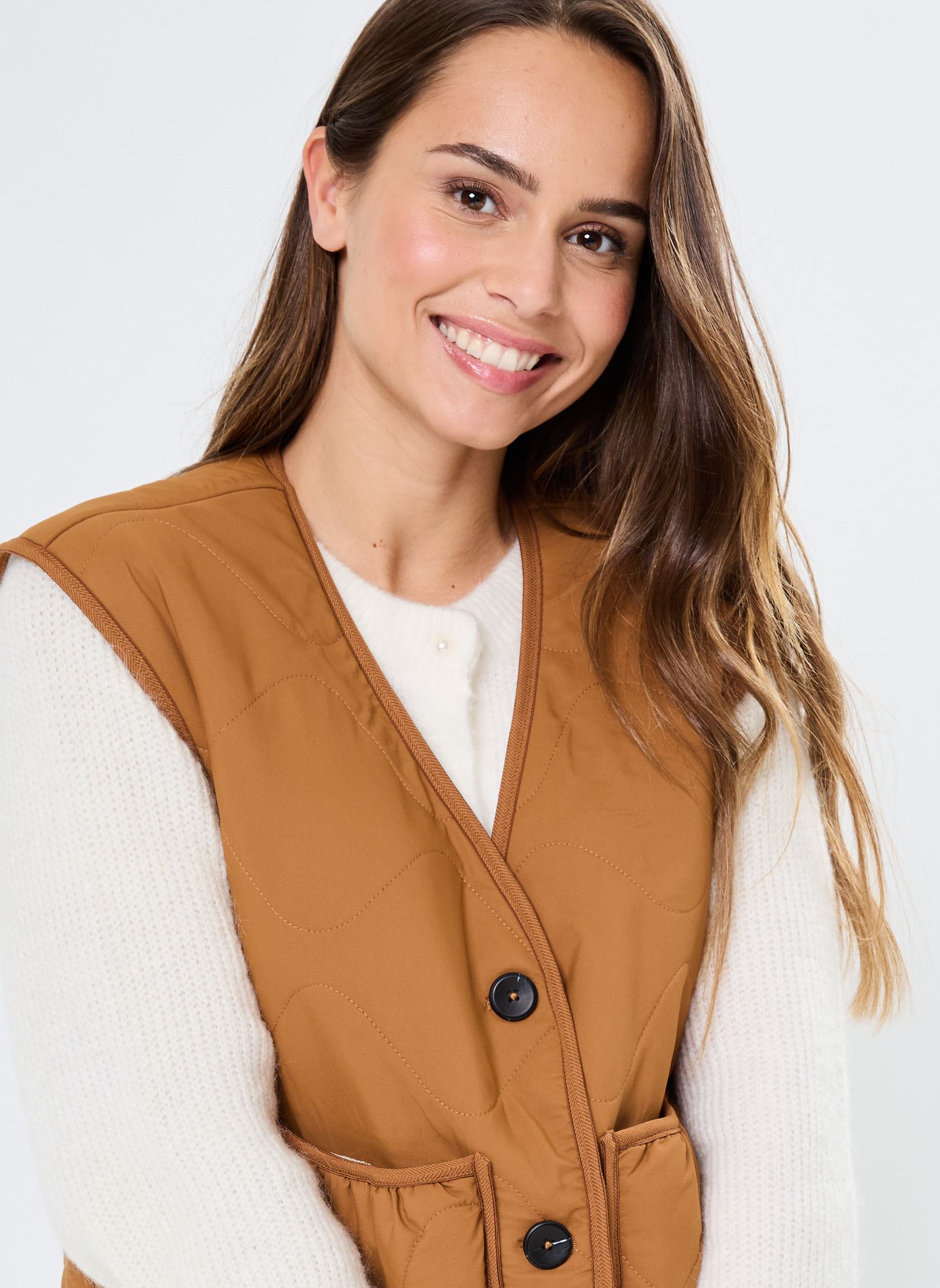 Westen VIRETEDDY SL REV. VEST/C30 damen braun Vila Westen VIRETEDDY SL REV. VEST/C30 damen braun BIRCH