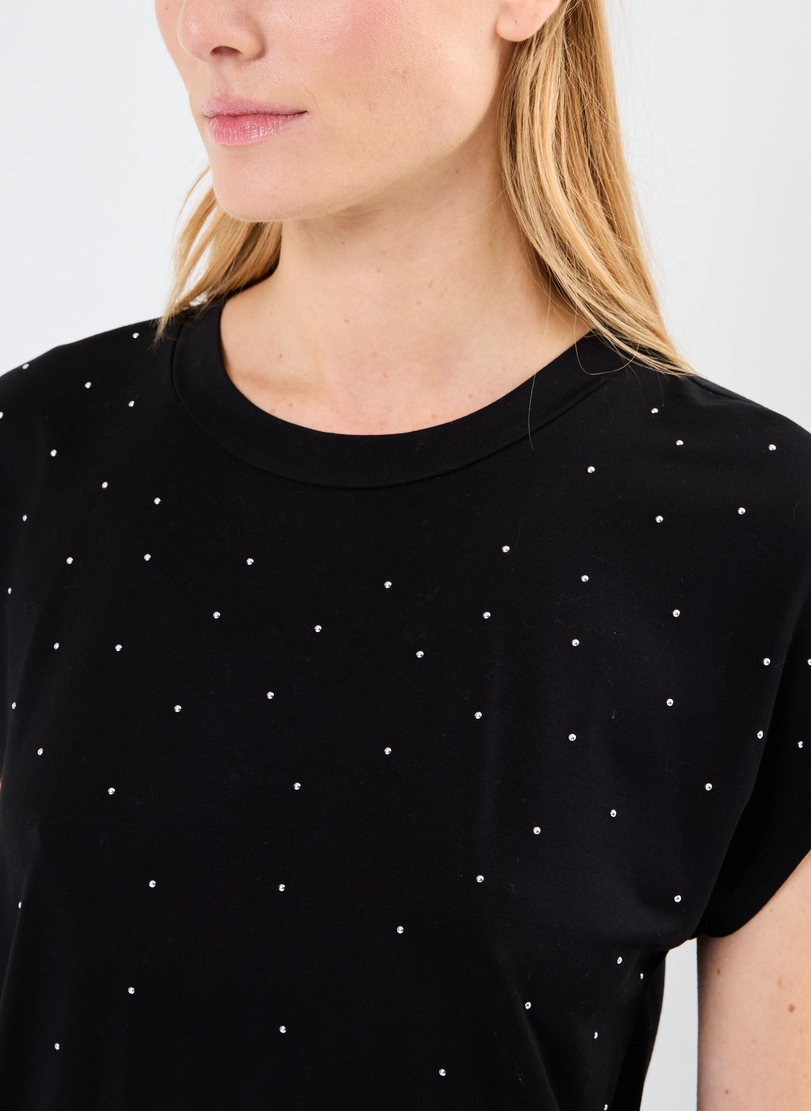 Kurzarm-T-Shirts VIVOVLAN S/S T-SHIRT damen schwarz Vila Kurzarm-T-Shirts VIVOVLAN S/S T-SHIRT damen schwarz BLACK BEAUTY